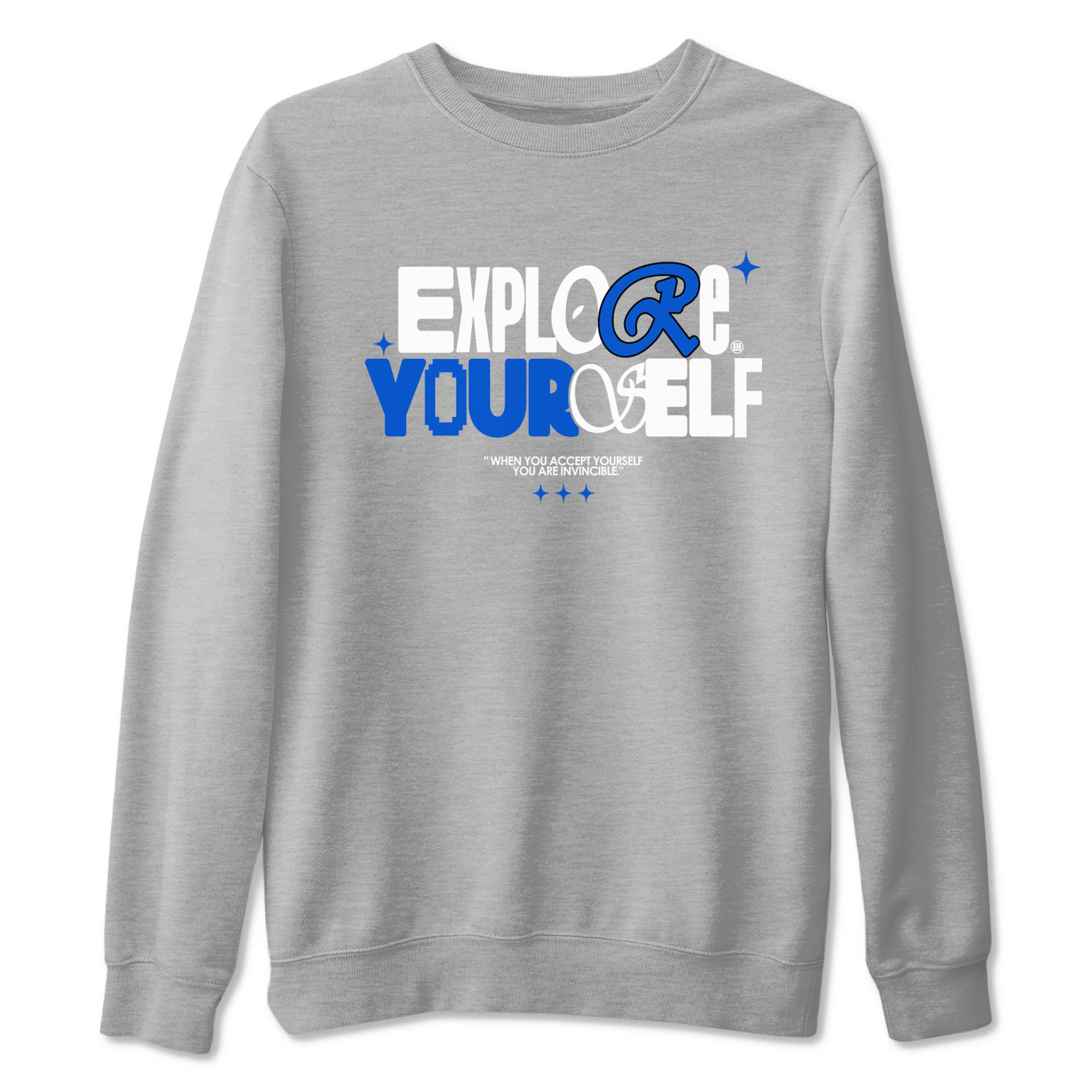 Yeezy Slide Azure shirts to match jordans Explore Yourself sneaker match tees Yeezy Slide Azure Drip Gear Zone streetwear brand Heather Grey 2 unisex cotton tee