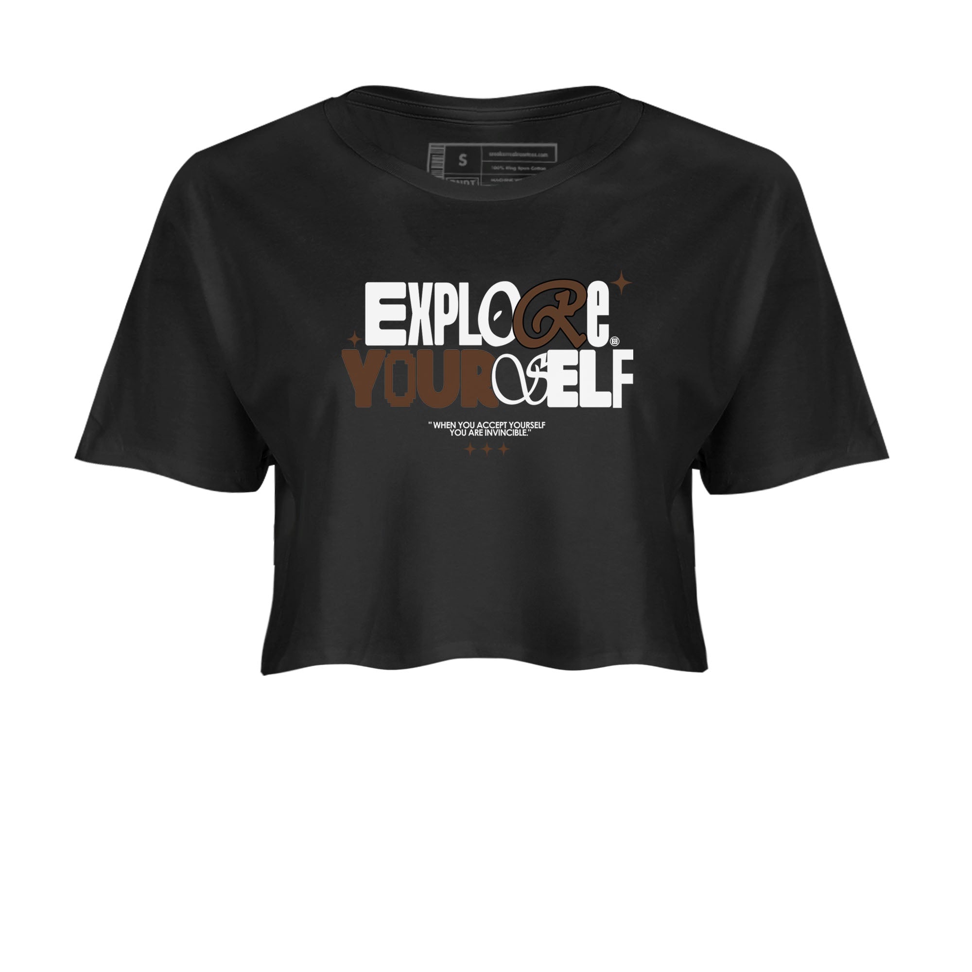 Yeezy Slide Flax shirts to match jordans Explore Yourself sneaker match tees Yeezy Slide Flax Drip Gear Zone streetwear brand Black 2 crop tee