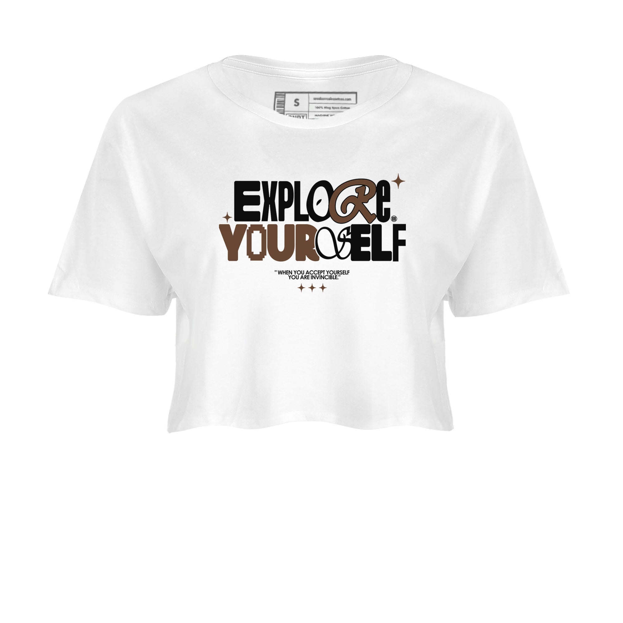 Yeezy Slide Flax shirts to match jordans Explore Yourself sneaker match tees Yeezy Slide Flax Drip Gear Zone streetwear brand White 2 crop tee