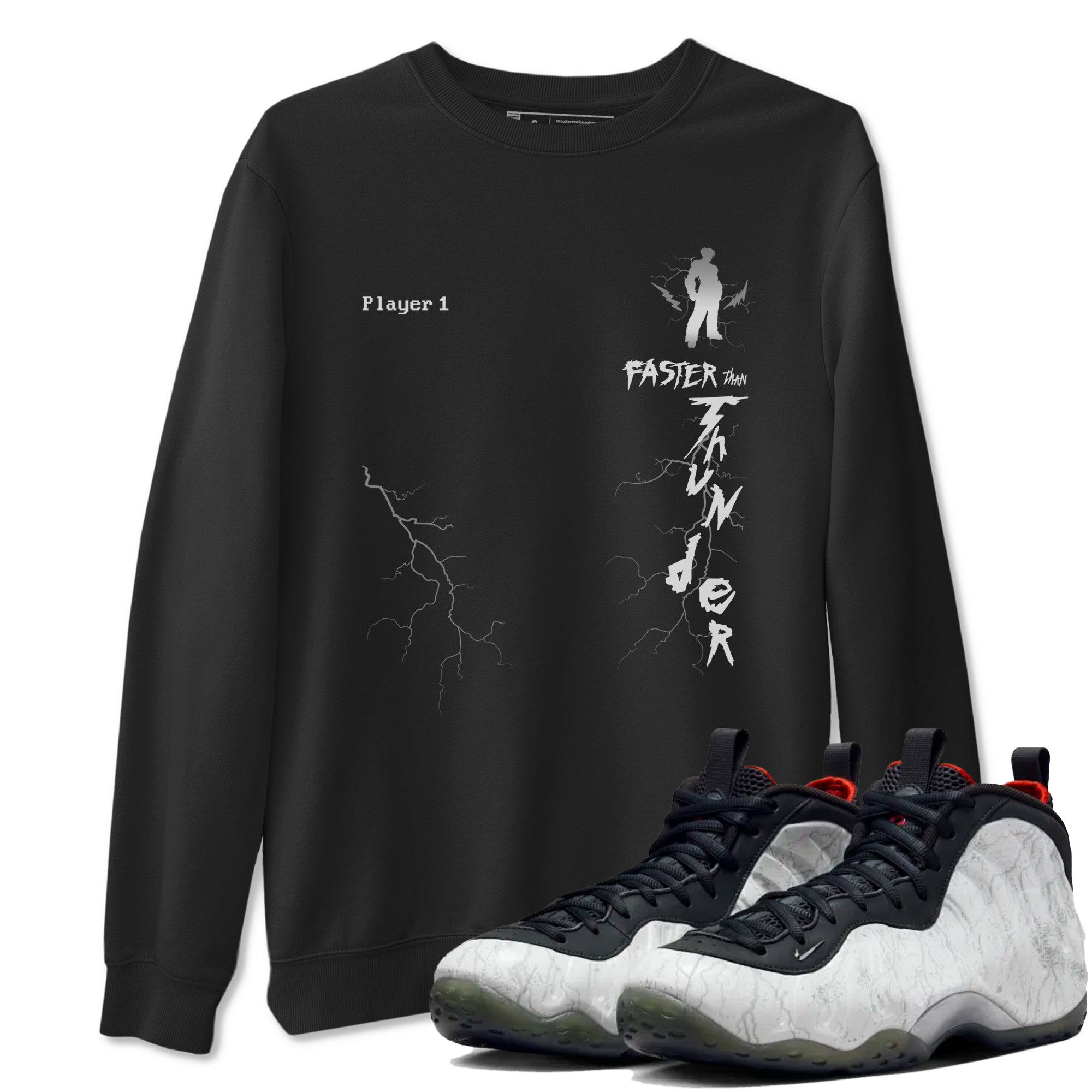 Foams One Jin shirts to match jordans Faster Than Thunder sneaker match tees Air Foamposite One Jin match shoes to clothes Drip Gear Zone unisex cotton Black 1 shirts
