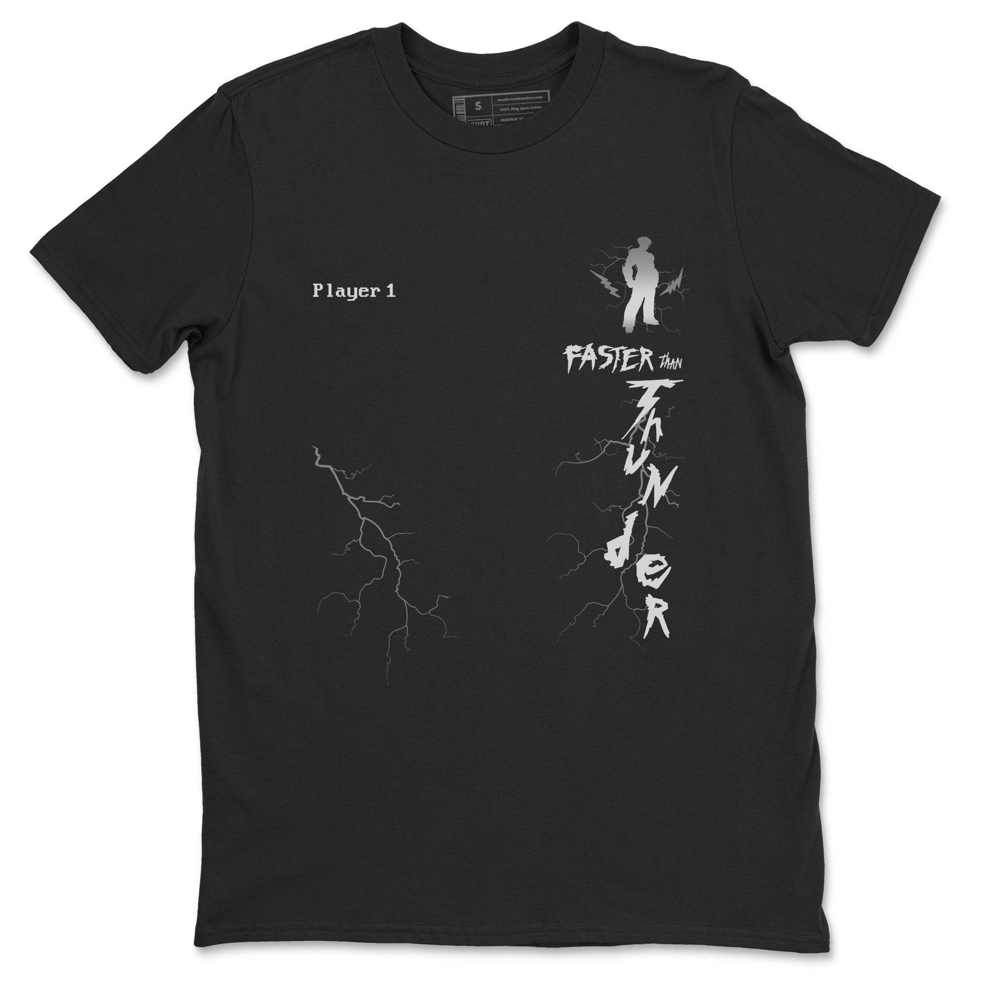 Foams One Jin shirts to match jordans Faster Than Thunder sneaker match tees Air Foamposite One Jin match shoes to clothes Drip Gear Zone unisex cotton Black 2 shirts