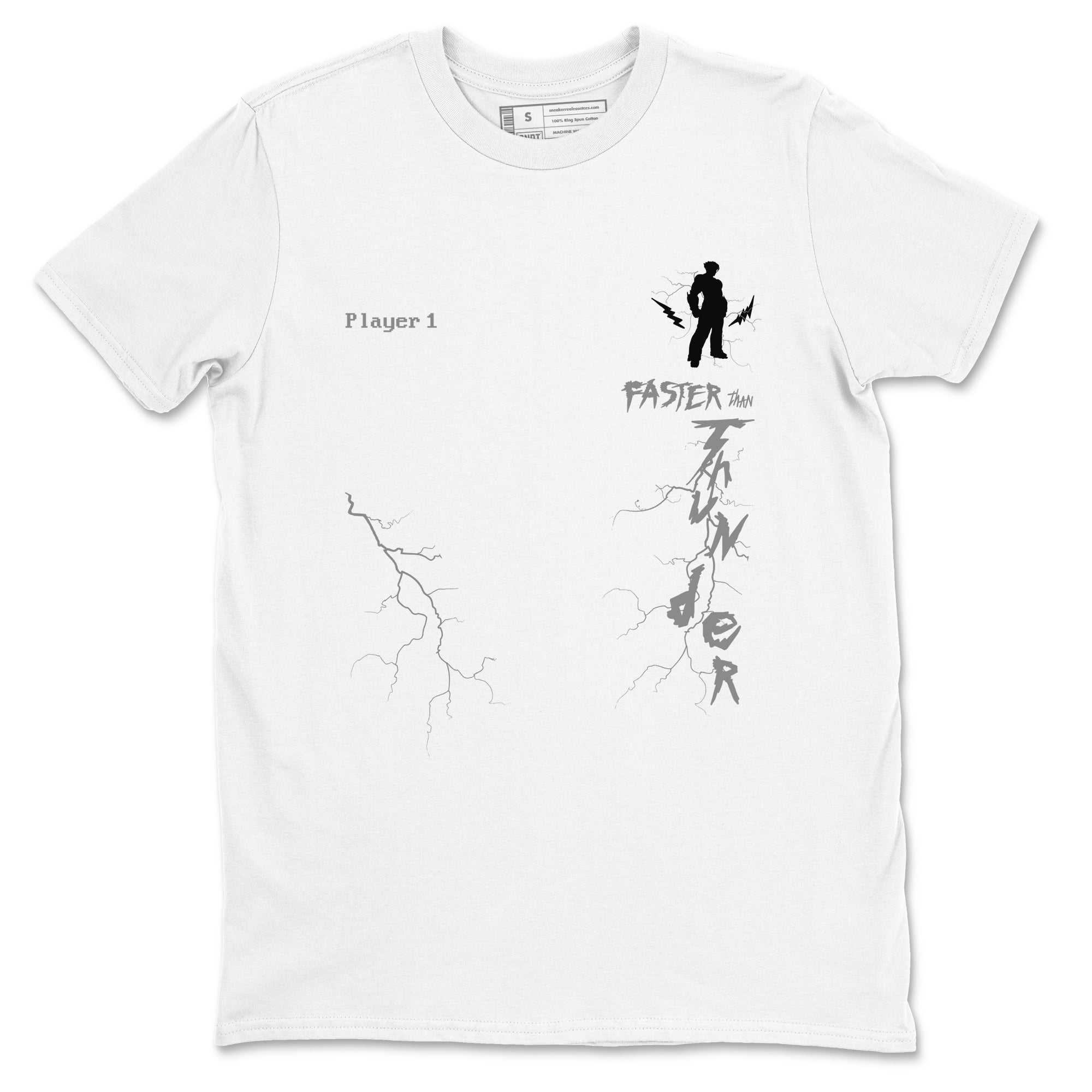 Foams One Jin shirts to match jordans Faster Than Thunder sneaker match tees Air Foamposite One Jin match shoes to clothes Drip Gear Zone unisex cotton White 2 shirts