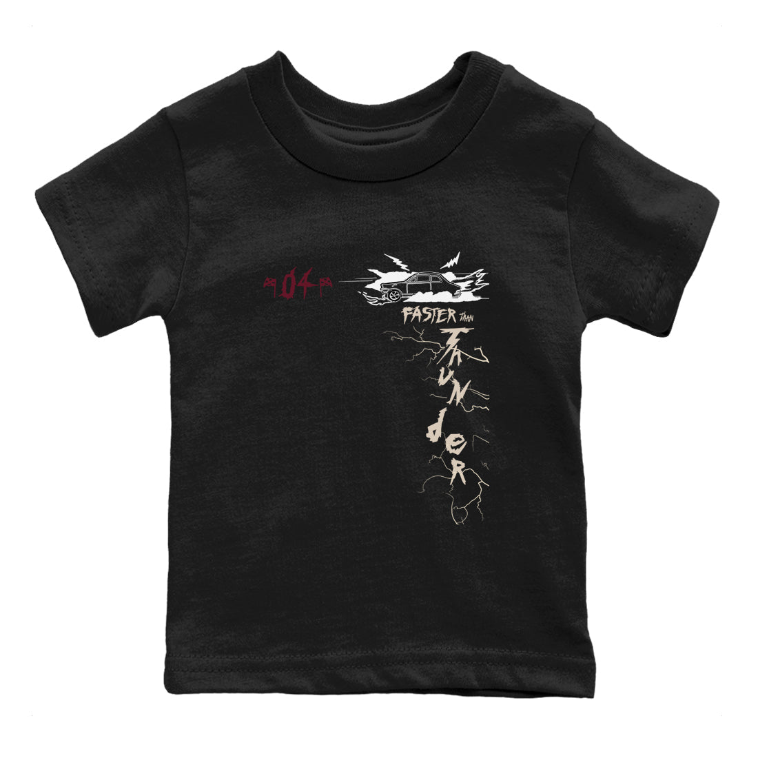 4s A Ma Maniere x Fossil Stone shirts to match jordans Faster Than Thunder sneaker match tees Air Jordan 4 A Ma Maniere x Fossil Stone match shoes to clothes Drip Gear Zone Youth Baby Black 2 tee