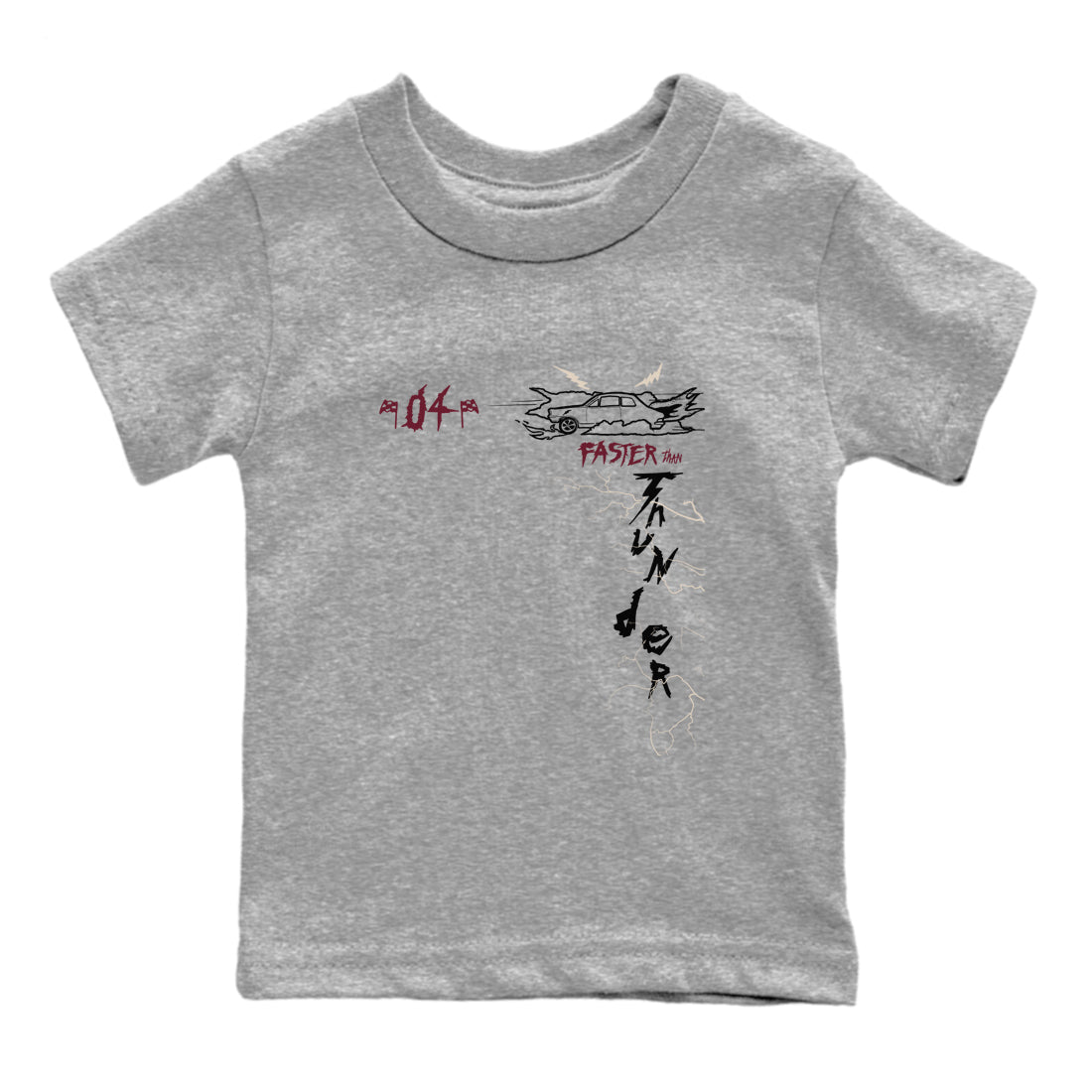 4s A Ma Maniere x Fossil Stone shirts to match jordans Faster Than Thunder sneaker match tees Air Jordan 4 A Ma Maniere x Fossil Stone match shoes to clothes Drip Gear Zone Youth Baby Heather Grey 2 tee