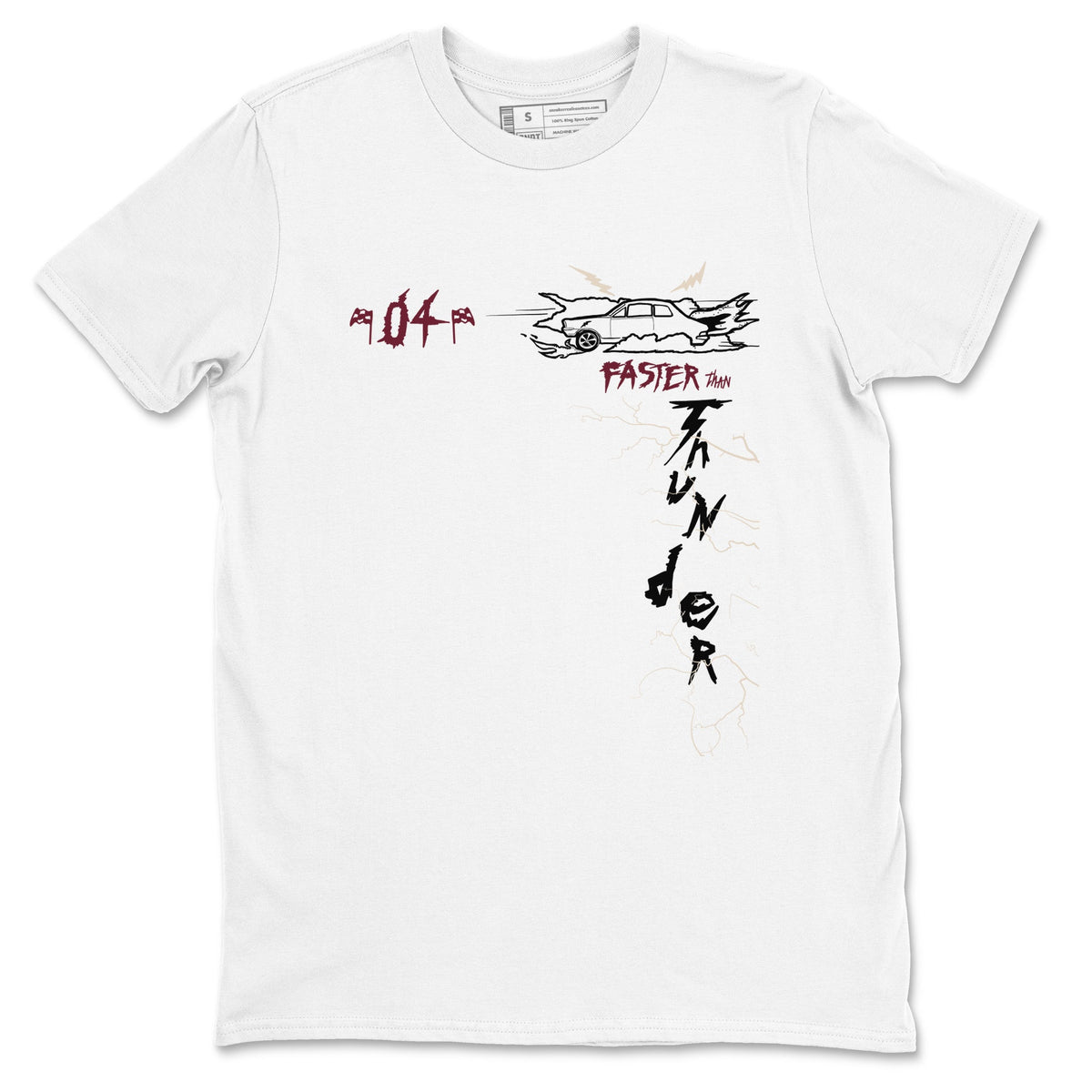 4s A Ma Maniere x Fossil Stone shirts to match jordans Faster Than Thunder sneaker match tees Air Jordan 4 A Ma Maniere x Fossil Stone match shoes to clothes Drip Gear Zone unisex cotton White 2 shirts