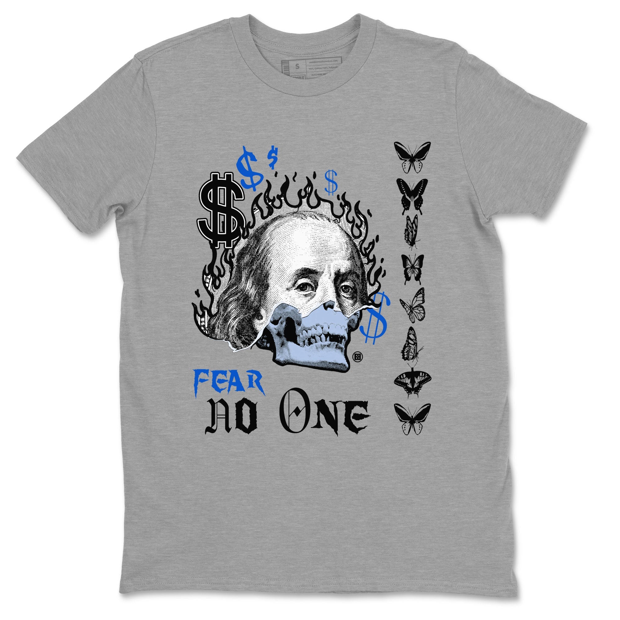 Air Jordan 11 Space shirt to match jordans Fear No One sneaker tees 11s Space Drip Gear Zone unisex cotton Heather Grey 2 crew neck shirt