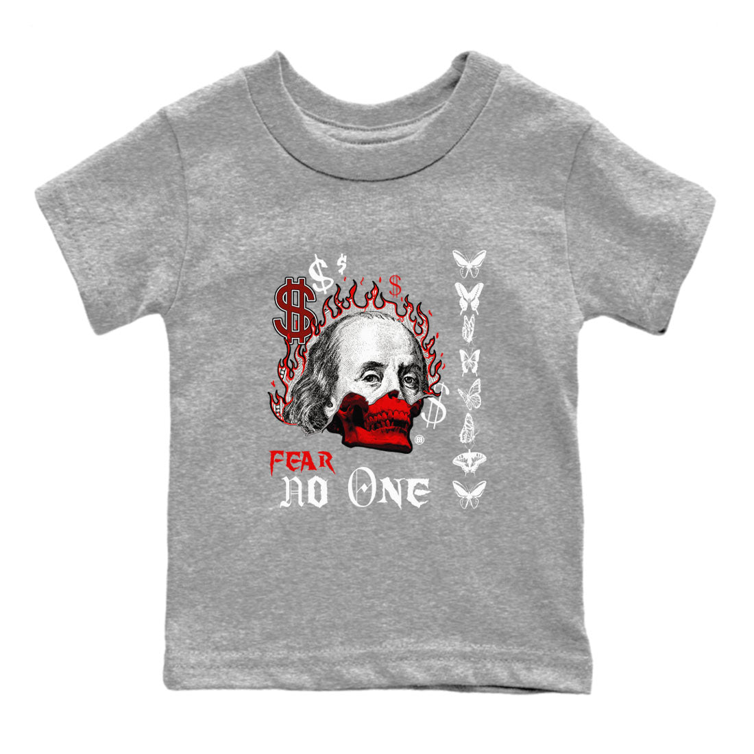 12s Taxi Flip shirt to match jordans Fear No One sneaker tees Air Jordan 12 Taxi Flip Drip Gear Zone baby toddler Heather Grey 2 cotton Shirt