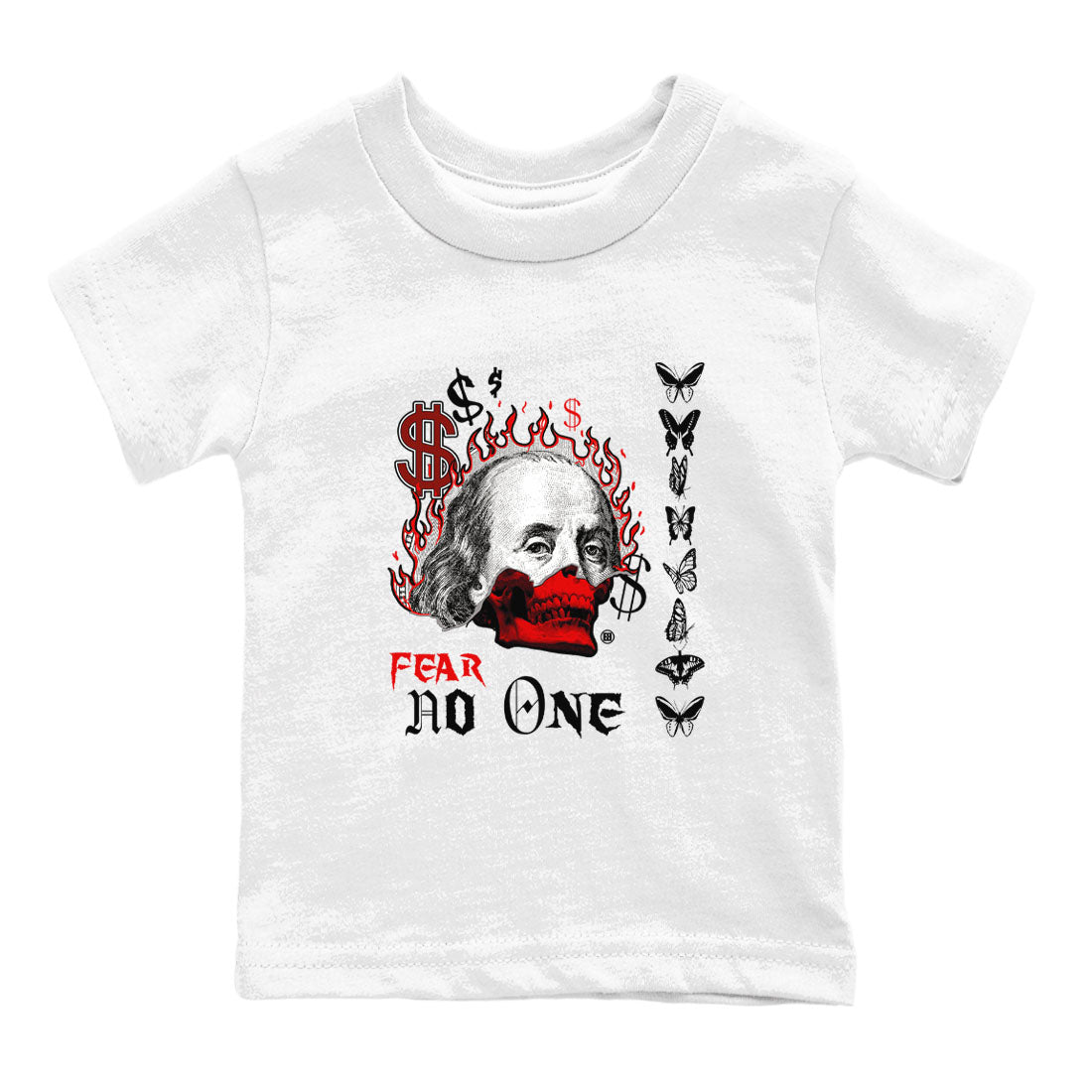 12s Taxi Flip shirt to match jordans Fear No One sneaker tees Air Jordan 12 Taxi Flip Drip Gear Zone baby toddler White 2 cotton Shirt