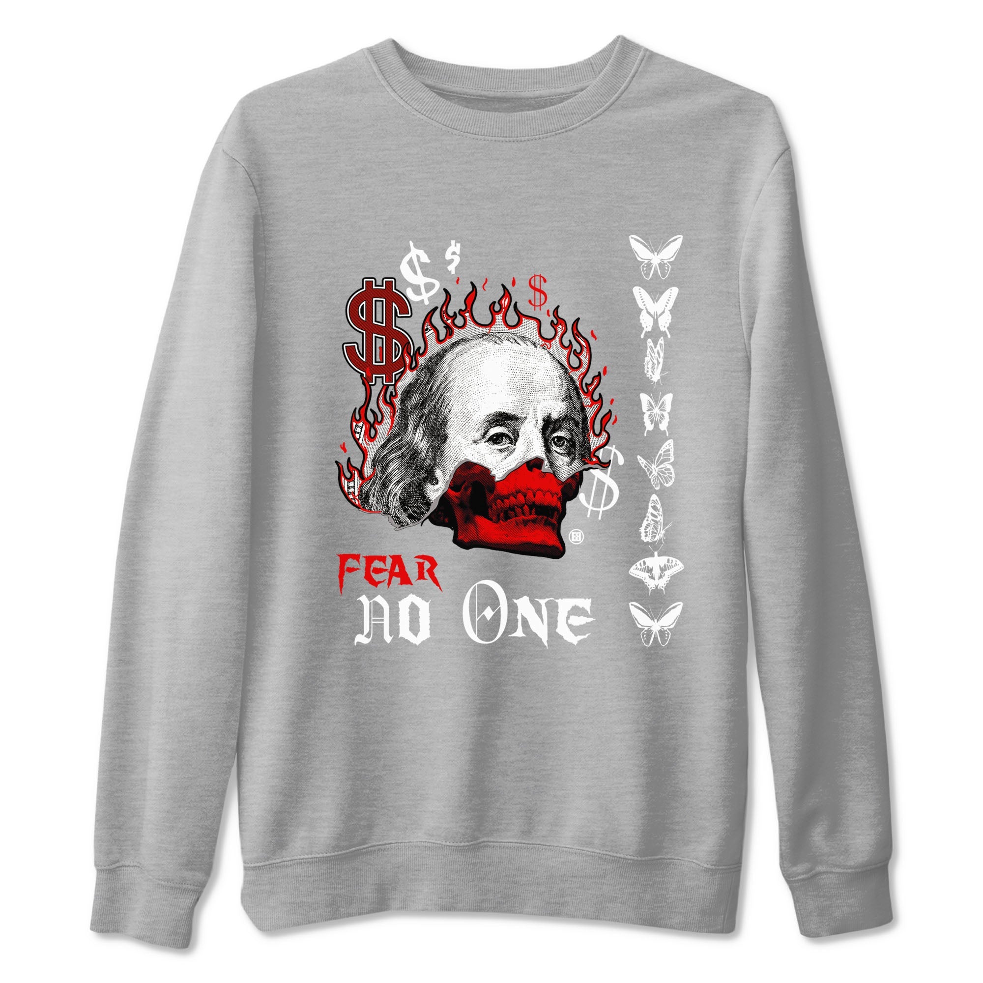 12s Taxi Flip shirt to match jordans Fear No One sneaker tees Air Jordan 12 Taxi Flip Drip Gear Zone unisex cotton Heather Grey 2 crew neck shirt