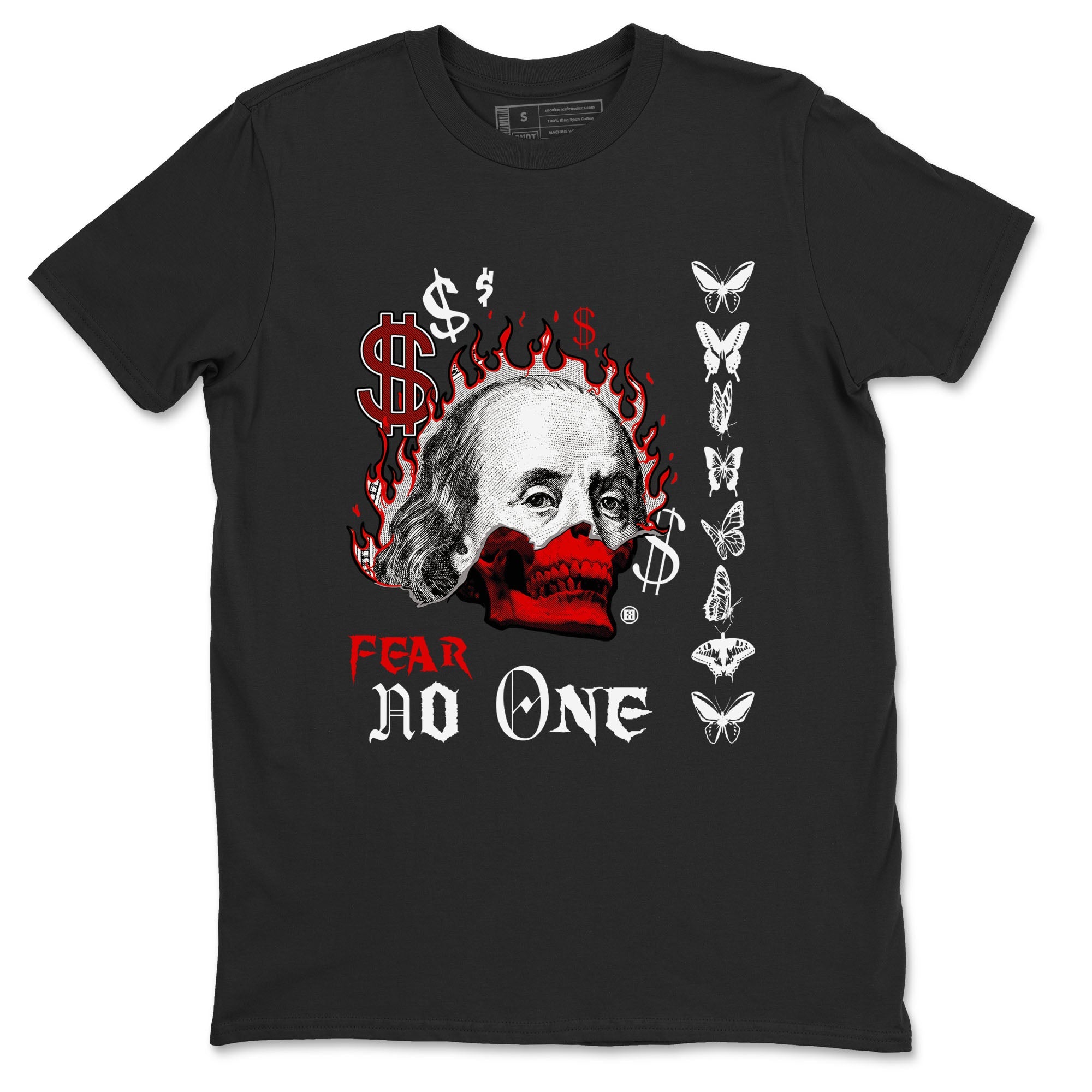 12s Taxi Flip shirt to match jordans Fear No One sneaker tees Air Jordan 12 Taxi Flip Drip Gear Zone unisex cotton Black 2 crew neck shirt
