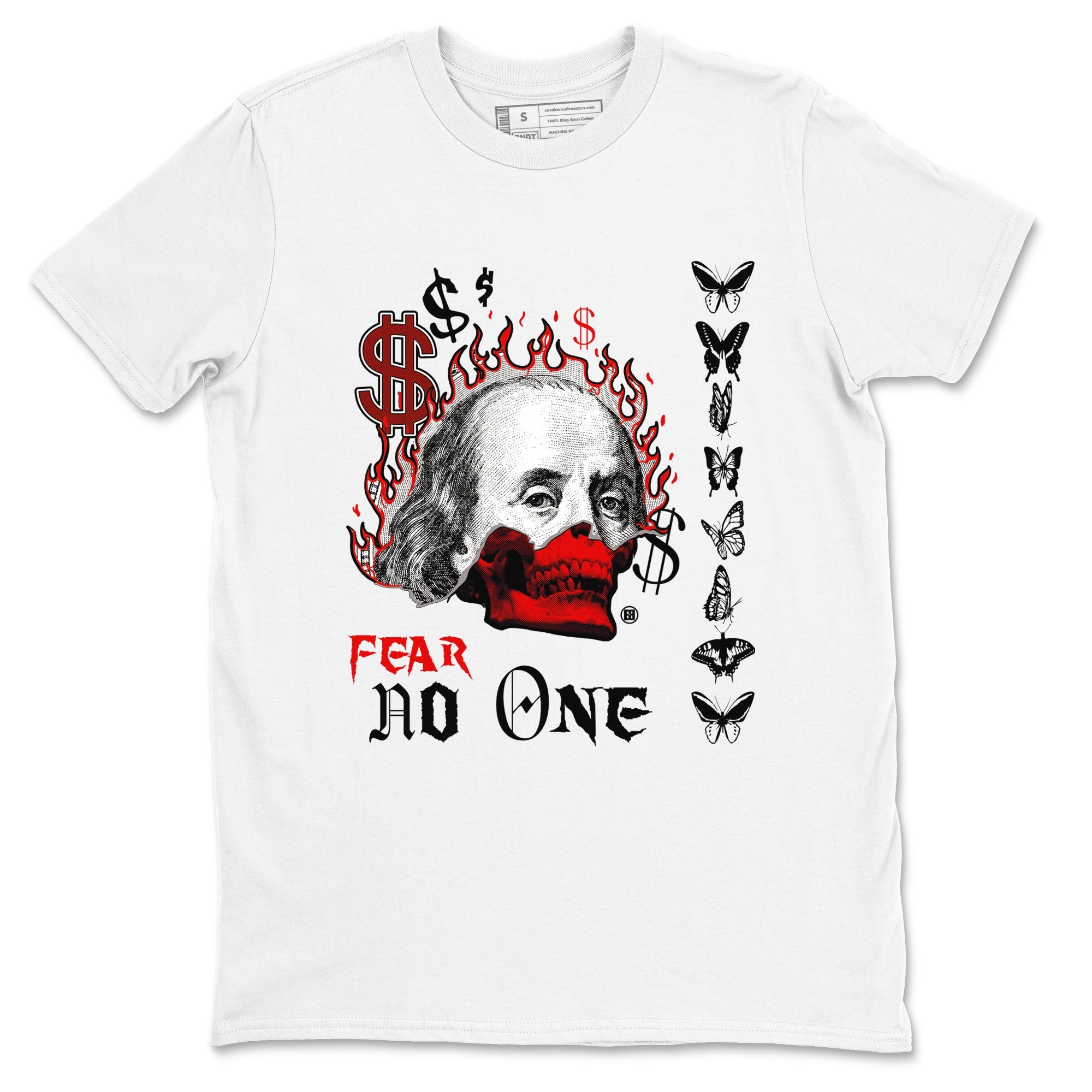 12s Taxi Flip shirt to match jordans Fear No One sneaker tees Air Jordan 12 Taxi Flip Drip Gear Zone unisex cotton White 2 crew neck shirt