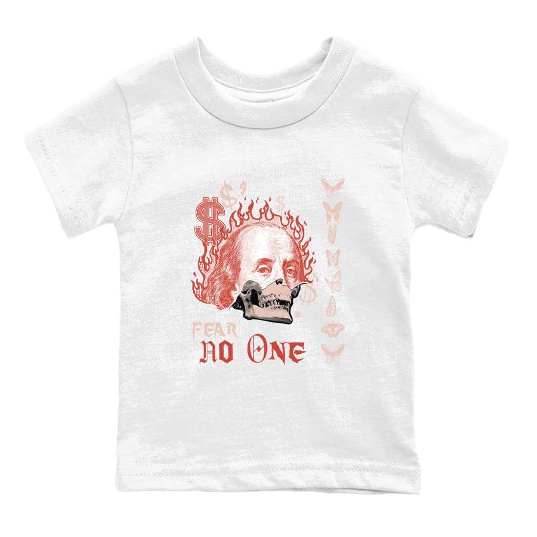 13s Dune Red shirts to match jordans Fear No One sneaker match tees Air Jordan 13 Dune Red Drip Gear Zone streetwear brand Baby and Youth White 2 cotton tee