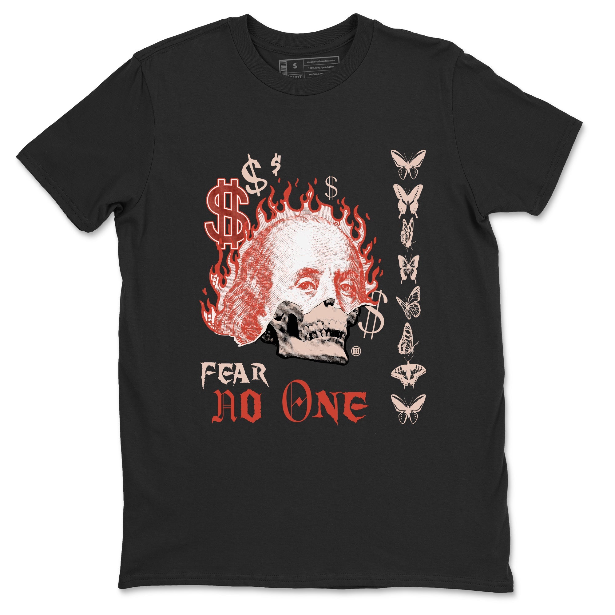 13s Dune Red shirts to match jordans Fear No One sneaker match tees Air Jordan 13 Dune Red Drip Gear Zone streetwear brand Black 2 unisex cotton tee