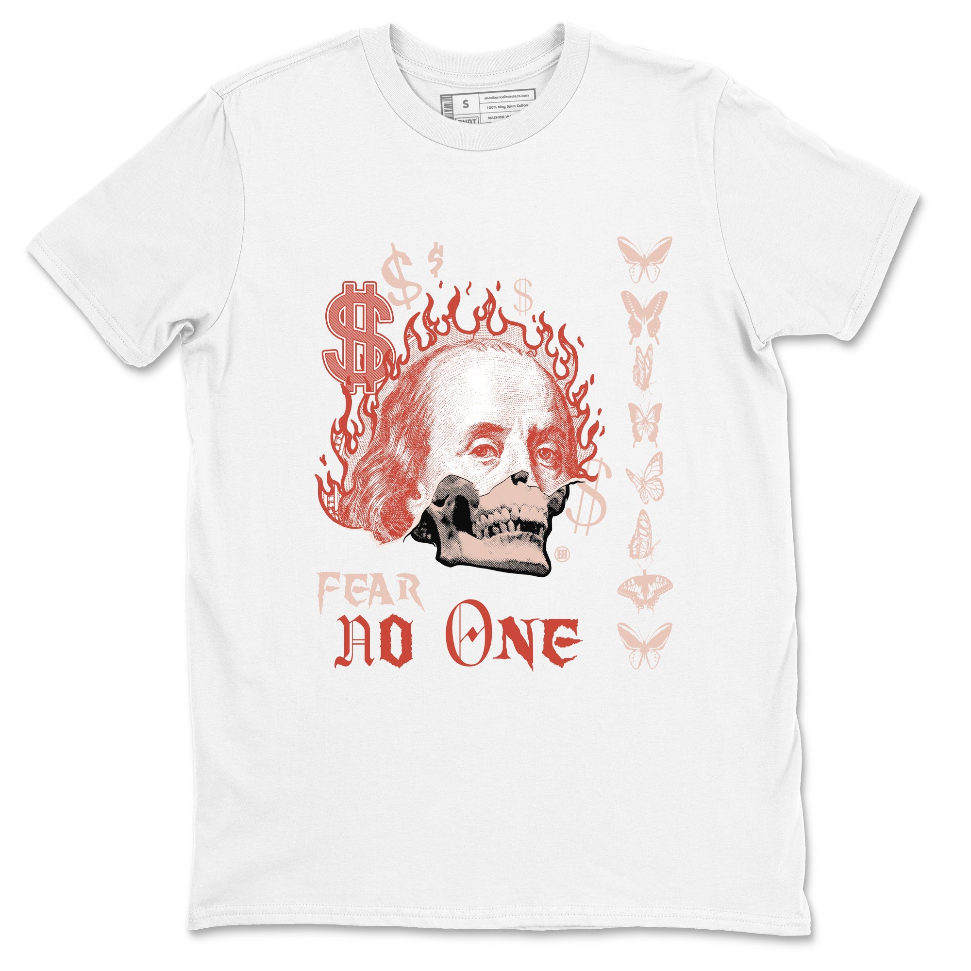 13s Dune Red shirts to match jordans Fear No One sneaker match tees Air Jordan 13 Dune Red Drip Gear Zone streetwear brand White 2 unisex cotton tee