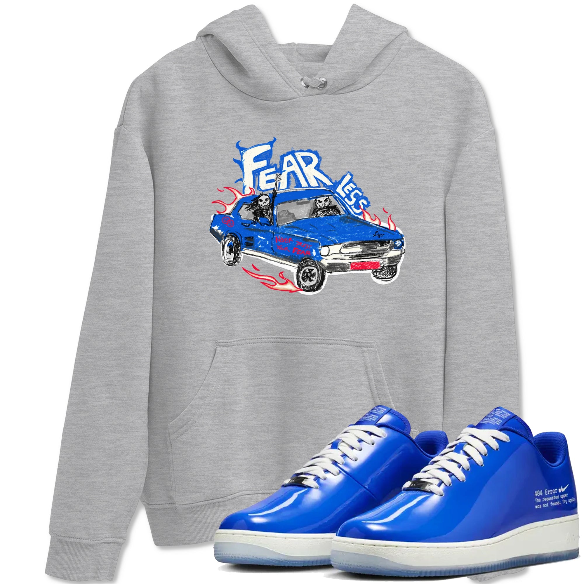 Air Force 1 404 Error shirt to match jordans Fearless Car sneaker tees Air Force 1 404 Error Drip Gear Zone unisex cotton Heather Grey 1 crew neck shirt