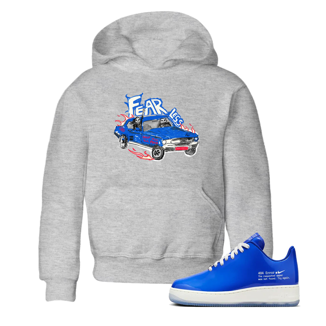 Air Force 1 404 Error shirt to match jordans Fearless Car sneaker tees Air Force 1 404 Error Drip Gear Zone baby toddler Heather Grey 1 cotton Shirt