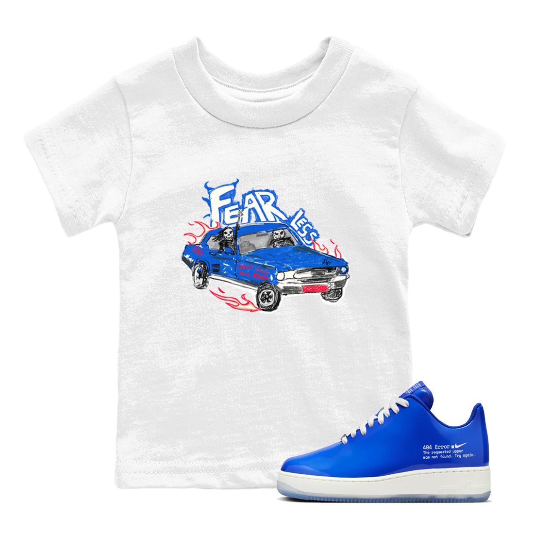 Air Force 1 404 Error shirt to match jordans Fearless Car sneaker tees Air Force 1 404 Error Drip Gear Zone baby toddler White 1 cotton Shirt