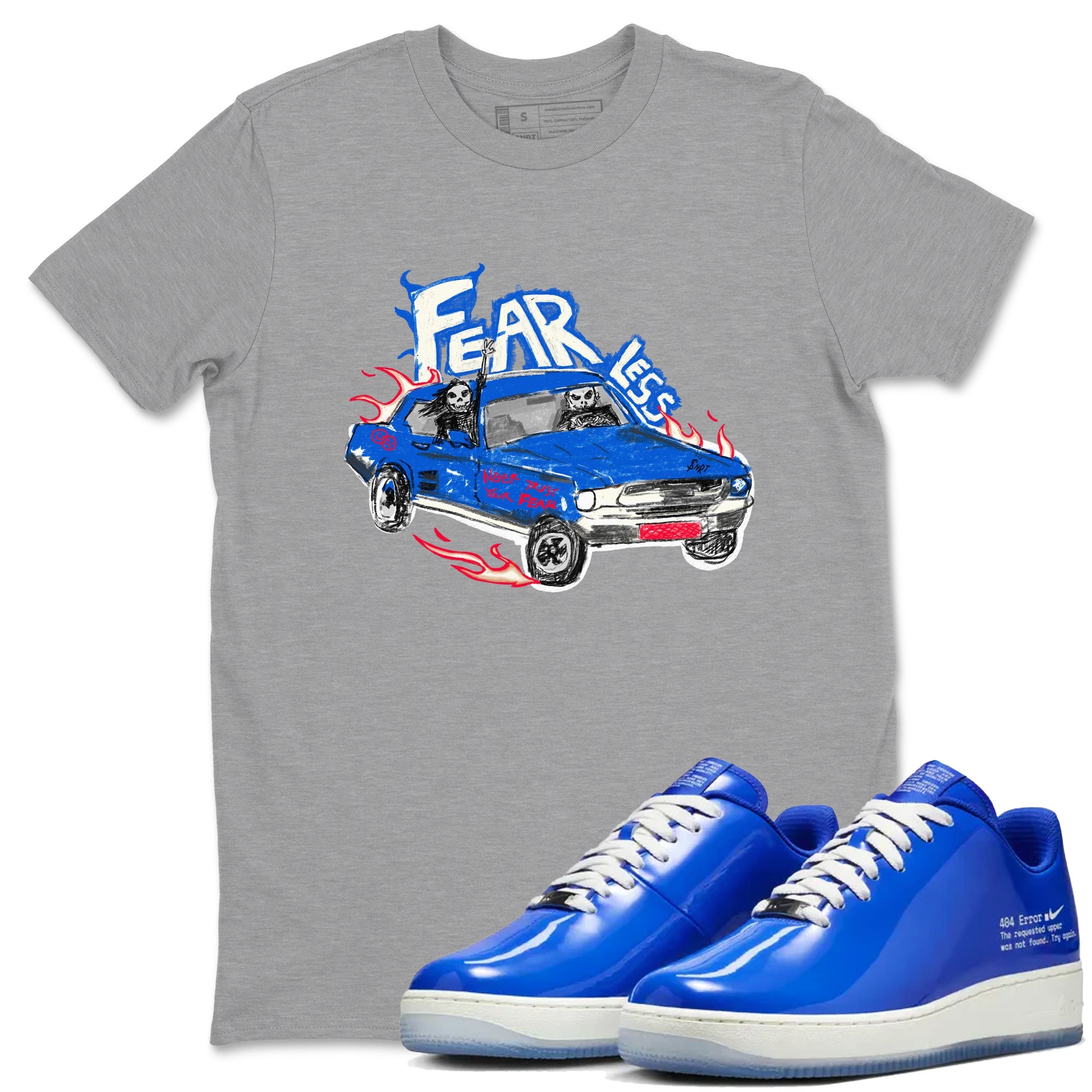 Air Force 1 404 Error shirt to match jordans Fearless Car sneaker tees Air Force 1 404 Error Drip Gear Zone unisex cotton Heather Grey 1 crew neck shirt