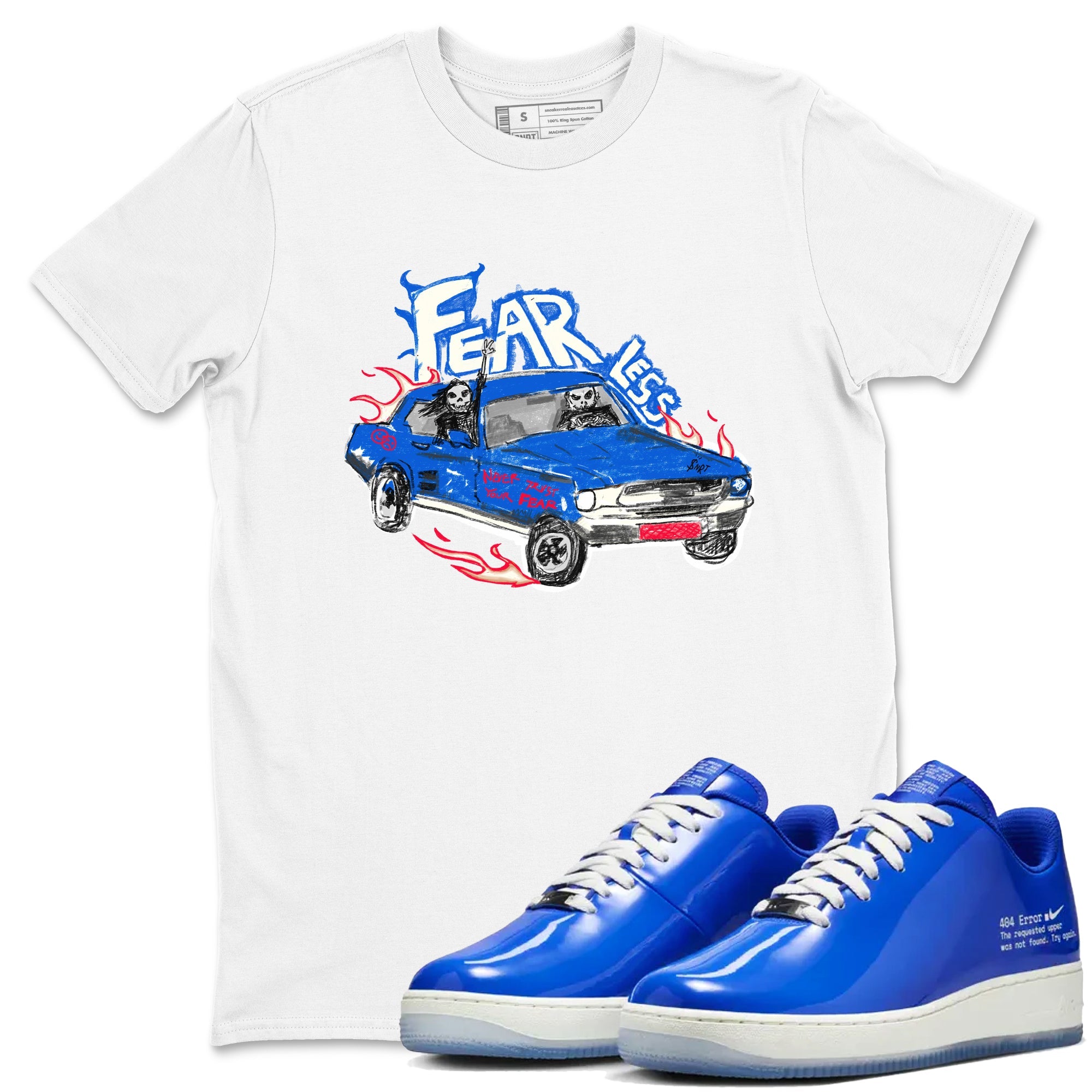 Air Force 1 404 Error shirt to match jordans Fearless Car sneaker tees Air Force 1 404 Error Drip Gear Zone unisex cotton White 1 crew neck shirt