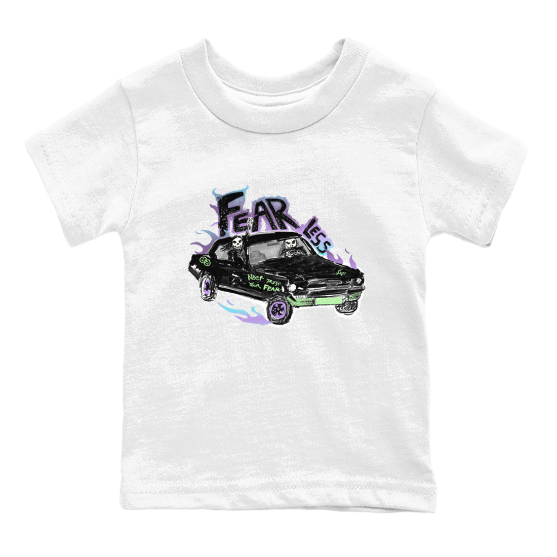 1s Fortune Fly shirts to match jordans Fearless Car sneaker match tees Air Jordan 1 Fortune Fly match shoes to clothes Drip Gear Zone Youth Baby White 2 tee