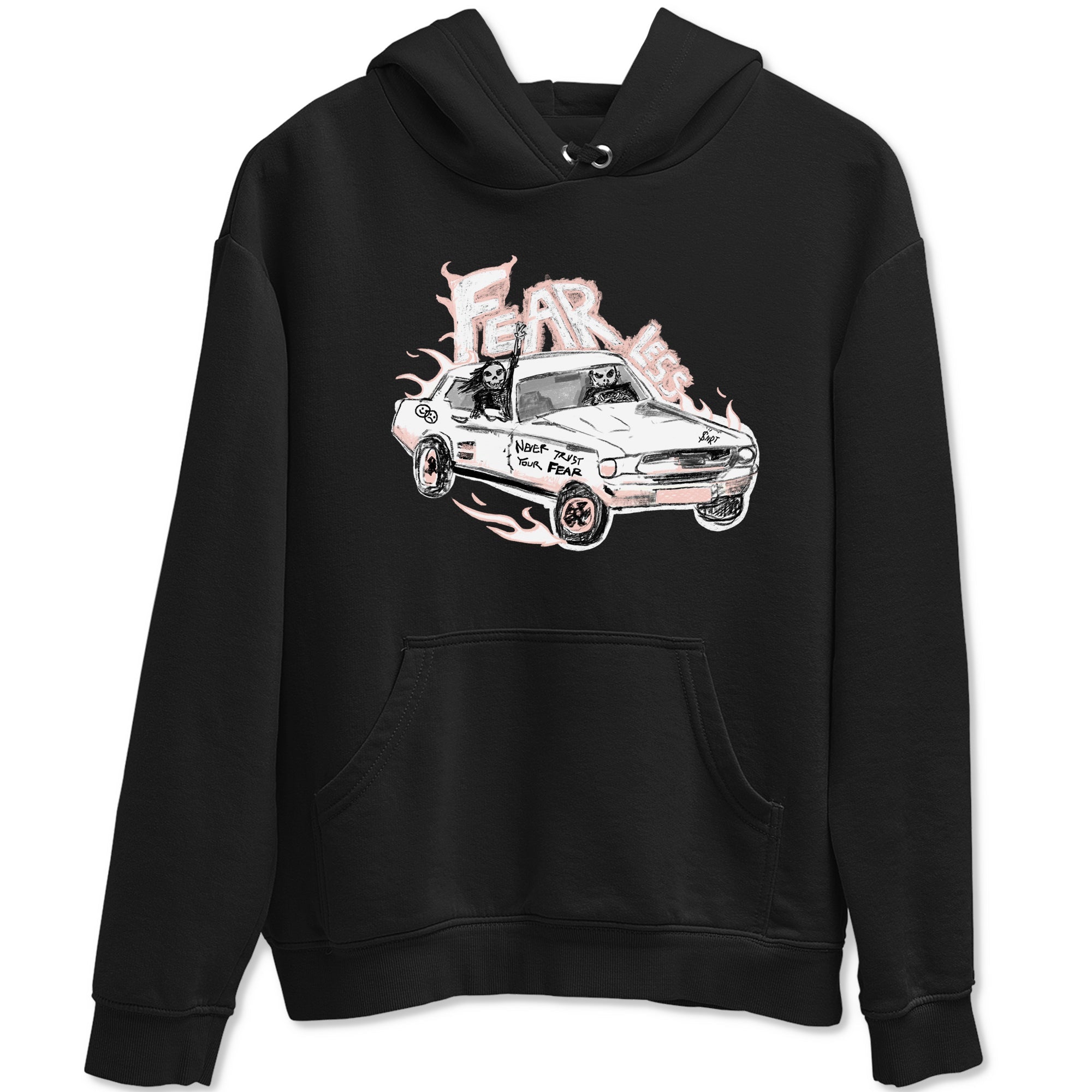 AJ11 Legend Pink shirts to match jordans Fearless Car sneaker match tees Air Jordan 11 Legend Pink Drip Gear Zone streetwear brand Black 2 unisex cotton tee