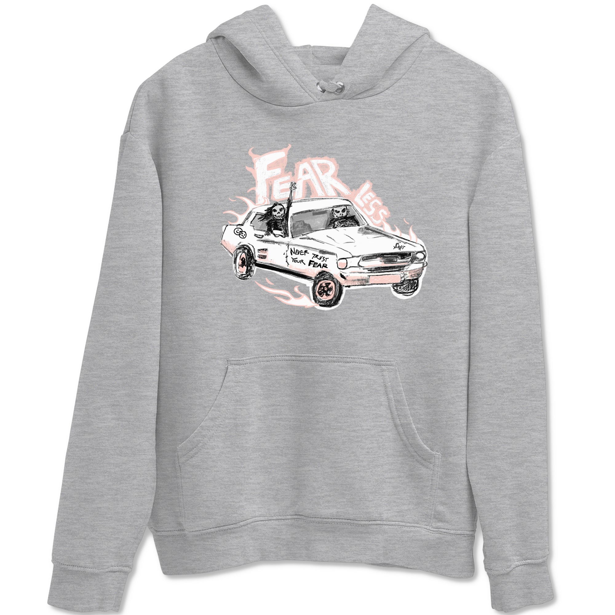 AJ11 Legend Pink shirts to match jordans Fearless Car sneaker match tees Air Jordan 11 Legend Pink Drip Gear Zone streetwear brand Heather Grey 2 unisex cotton tee