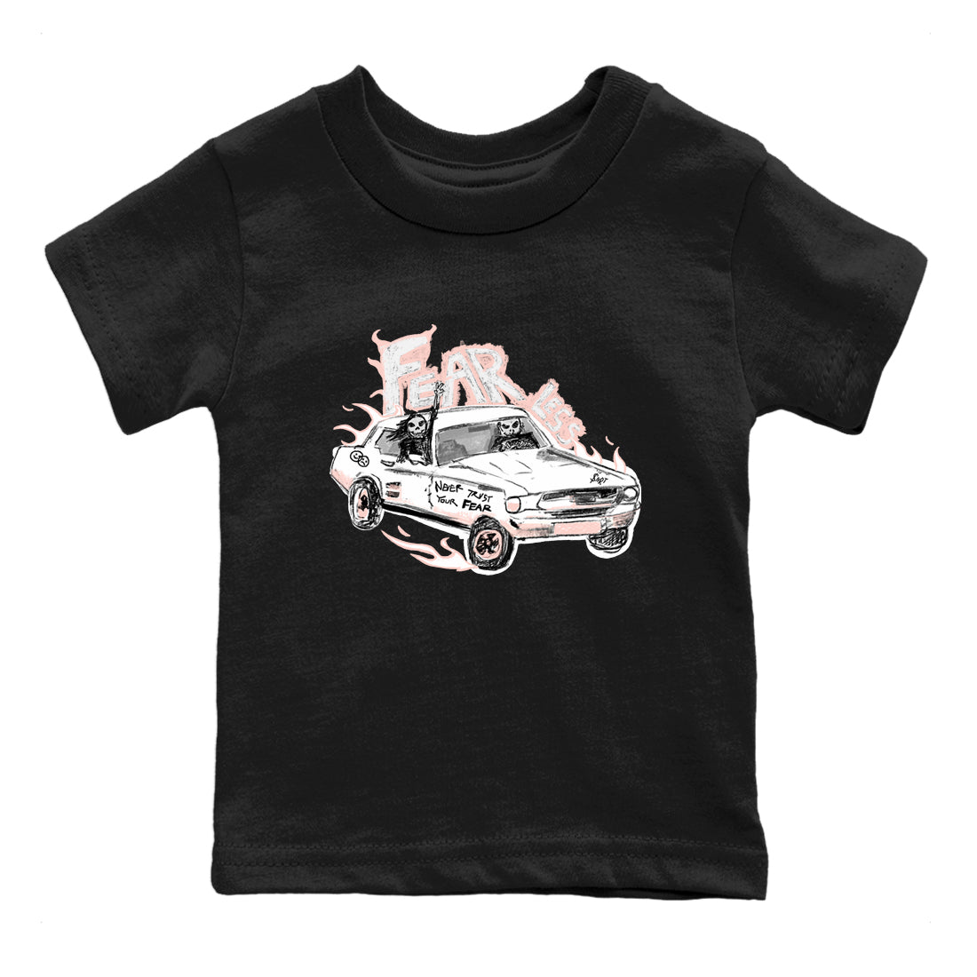 AJ11 Legend Pink shirts to match jordans Fearless Car sneaker match tees Air Jordan 11 Legend Pink Drip Gear Zone streetwear brand Baby and Youth Black 2 cotton tee