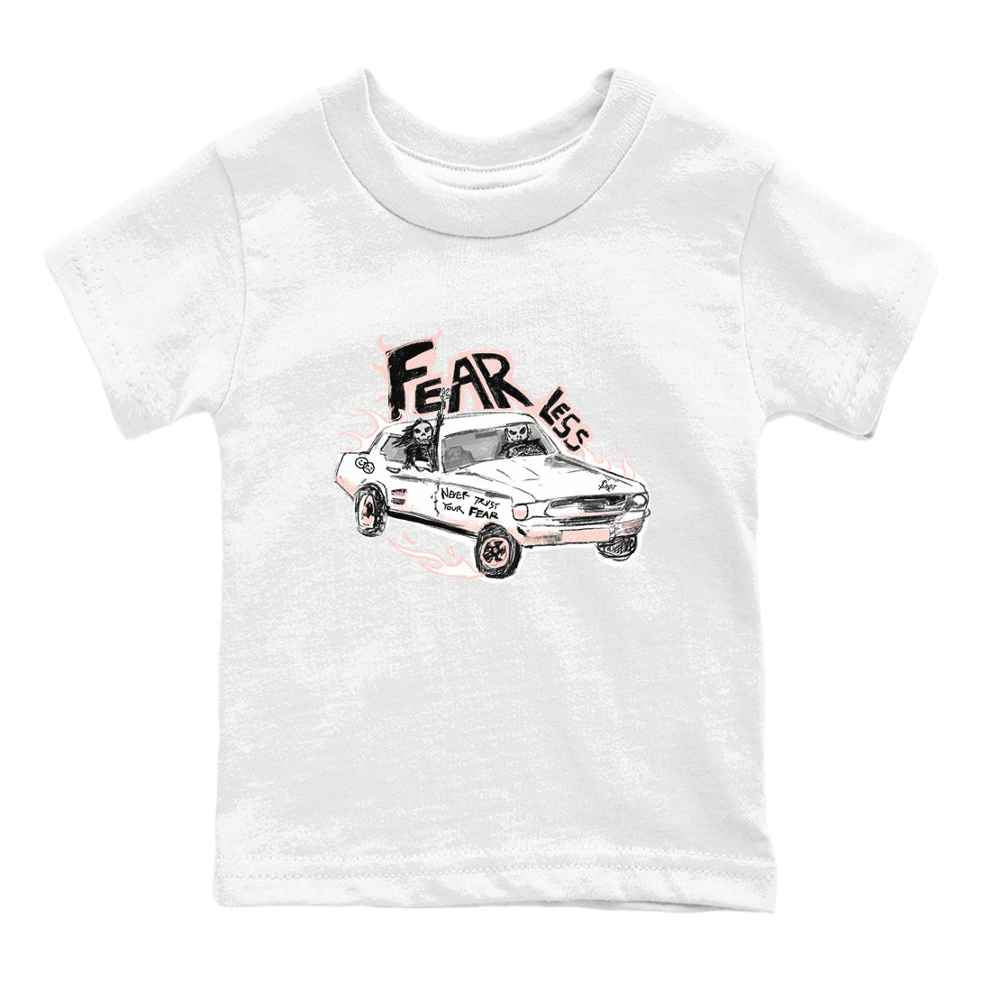 AJ11 Legend Pink shirts to match jordans Fearless Car sneaker match tees Air Jordan 11 Legend Pink Drip Gear Zone streetwear brand Baby and Youth White 2 cotton tee