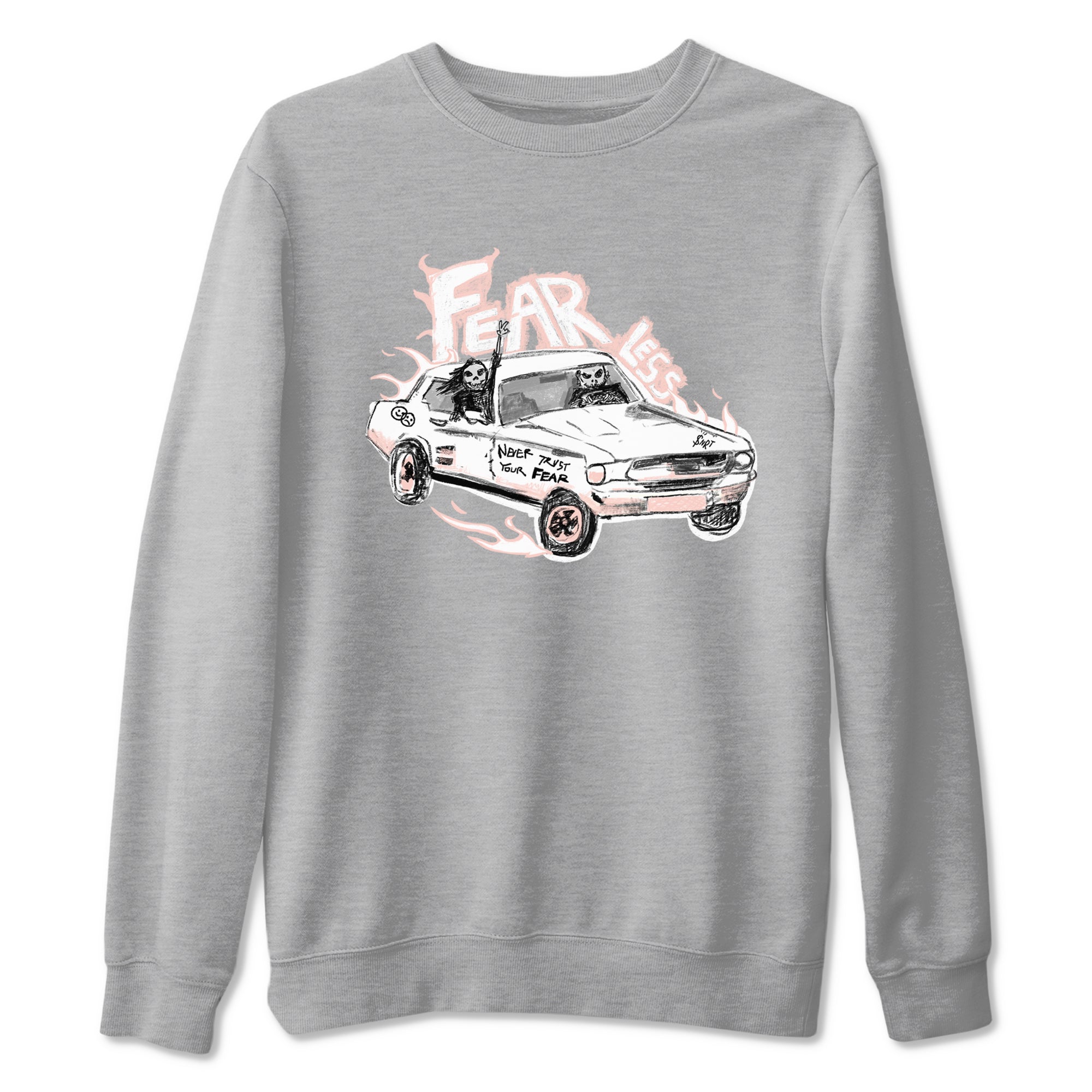 AJ11 Legend Pink shirts to match jordans Fearless Car sneaker match tees Air Jordan 11 Legend Pink Drip Gear Zone streetwear brand Heather Grey 2 unisex cotton tee