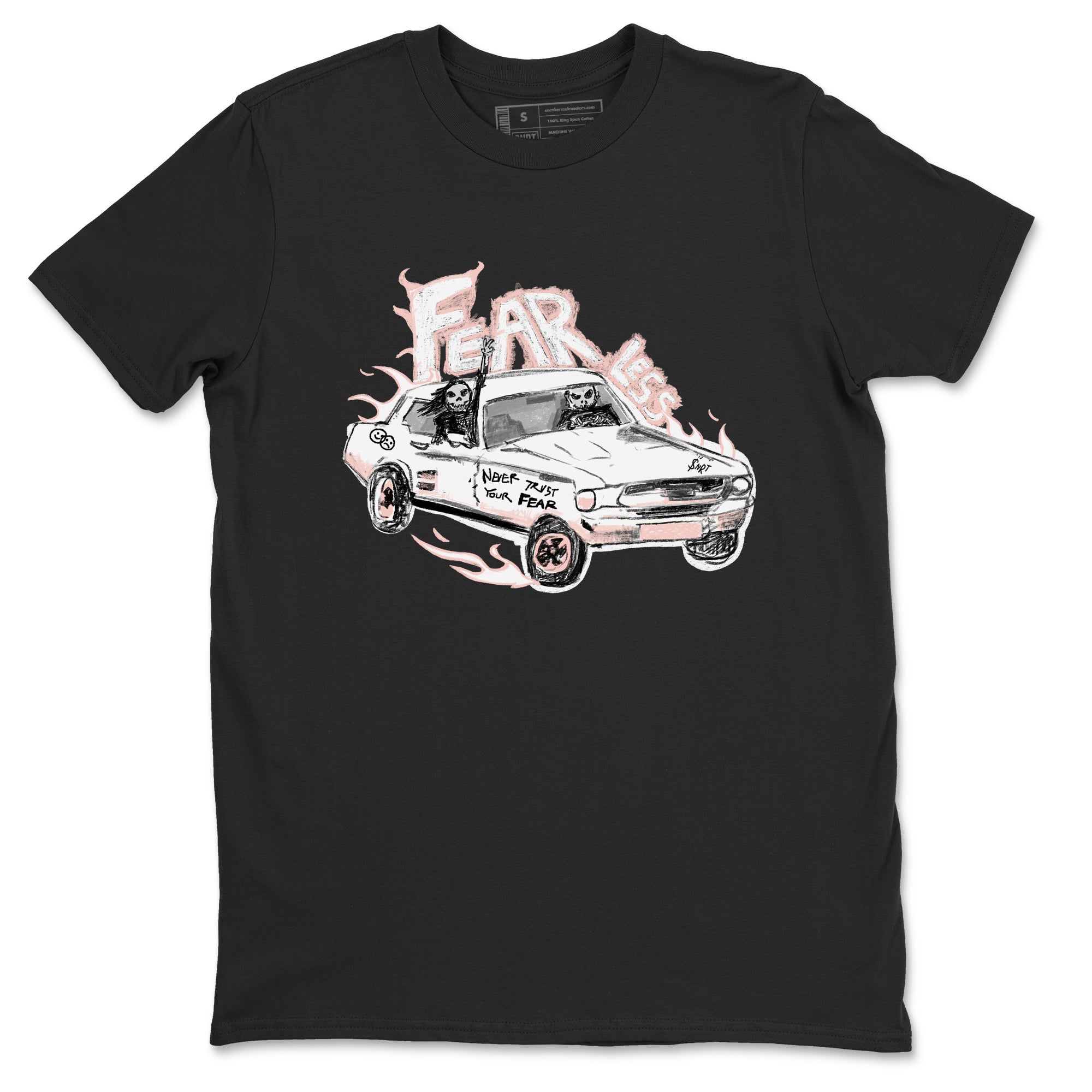 AJ11 Legend Pink shirts to match jordans Fearless Car sneaker match tees Air Jordan 11 Legend Pink Drip Gear Zone streetwear brand Black 2 unisex cotton tee