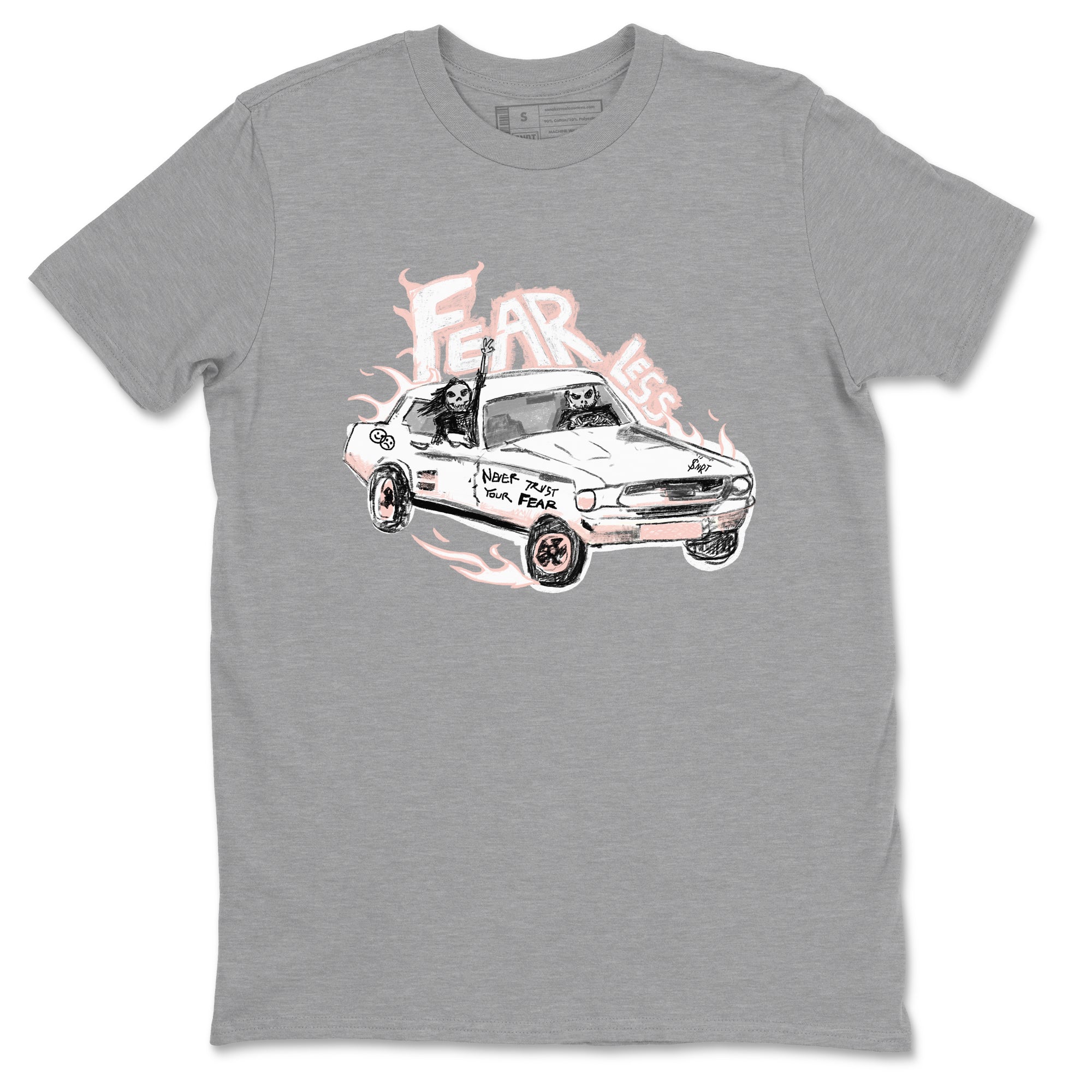 AJ11 Legend Pink shirts to match jordans Fearless Car sneaker match tees Air Jordan 11 Legend Pink Drip Gear Zone streetwear brand Heather Grey 2 unisex cotton tee
