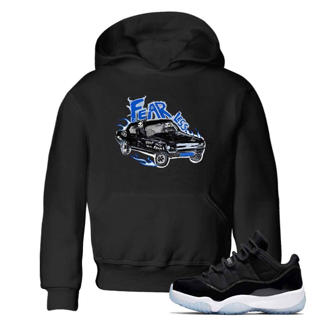 11s Low Space shirt to match jordans Fearless Car sneaker tees Air Jordan 11 Low Space Drip Gear Zone baby toddler Black 1 cotton Shirt