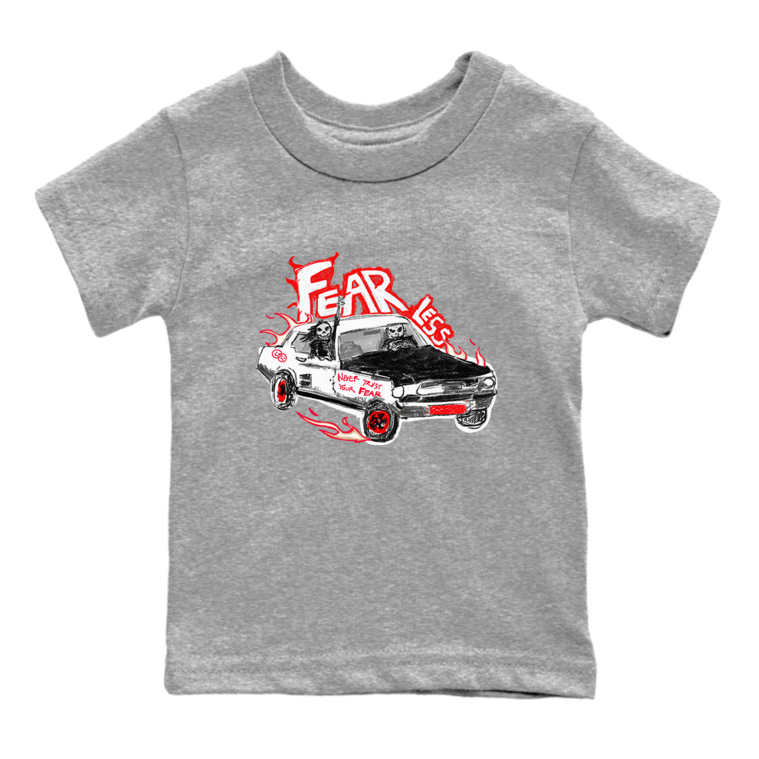 Air Jordan 12 Red Taxi shirts to match jordans Fearless Car sneaker match tees 12s Red Taxi Drip Gear Zone baby toddler Heather Grey 2 cotton Shirt