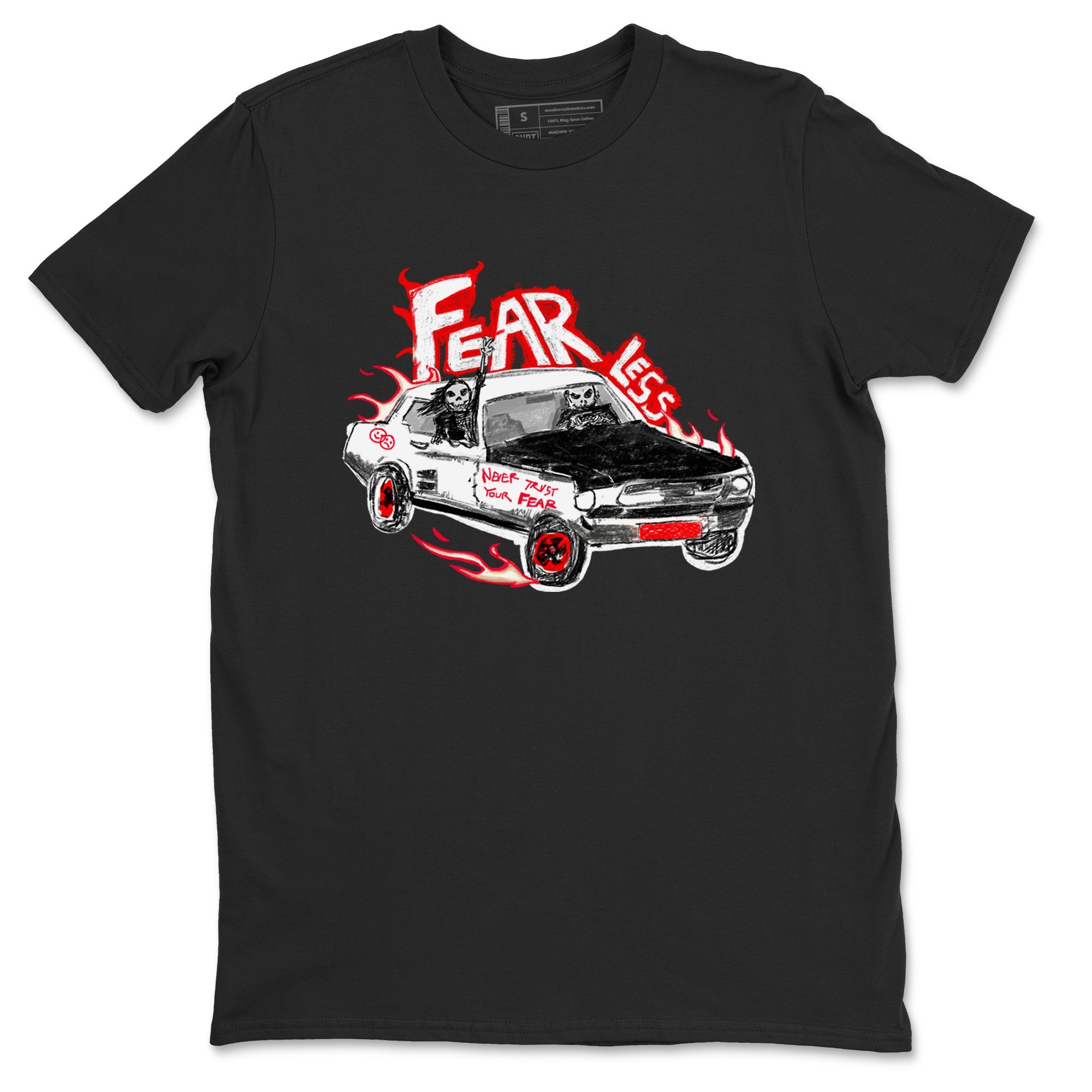 Air Jordan 12 Red Taxi shirts to match jordans Fearless Car sneaker match tees 12s Red Taxi Drip Gear Zone unisex cotton Black 2 crew neck shirt