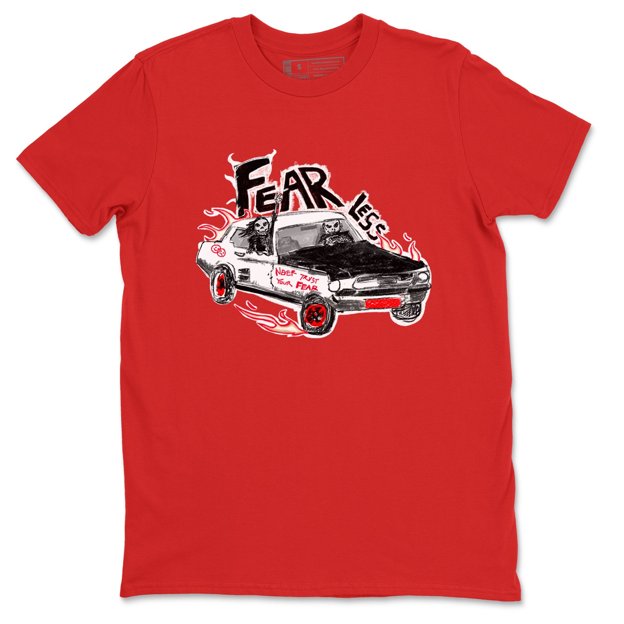 Air Jordan 12 Red Taxi shirts to match jordans Fearless Car sneaker match tees 12s Red Taxi Drip Gear Zone unisex cotton Red 2 crew neck shirt