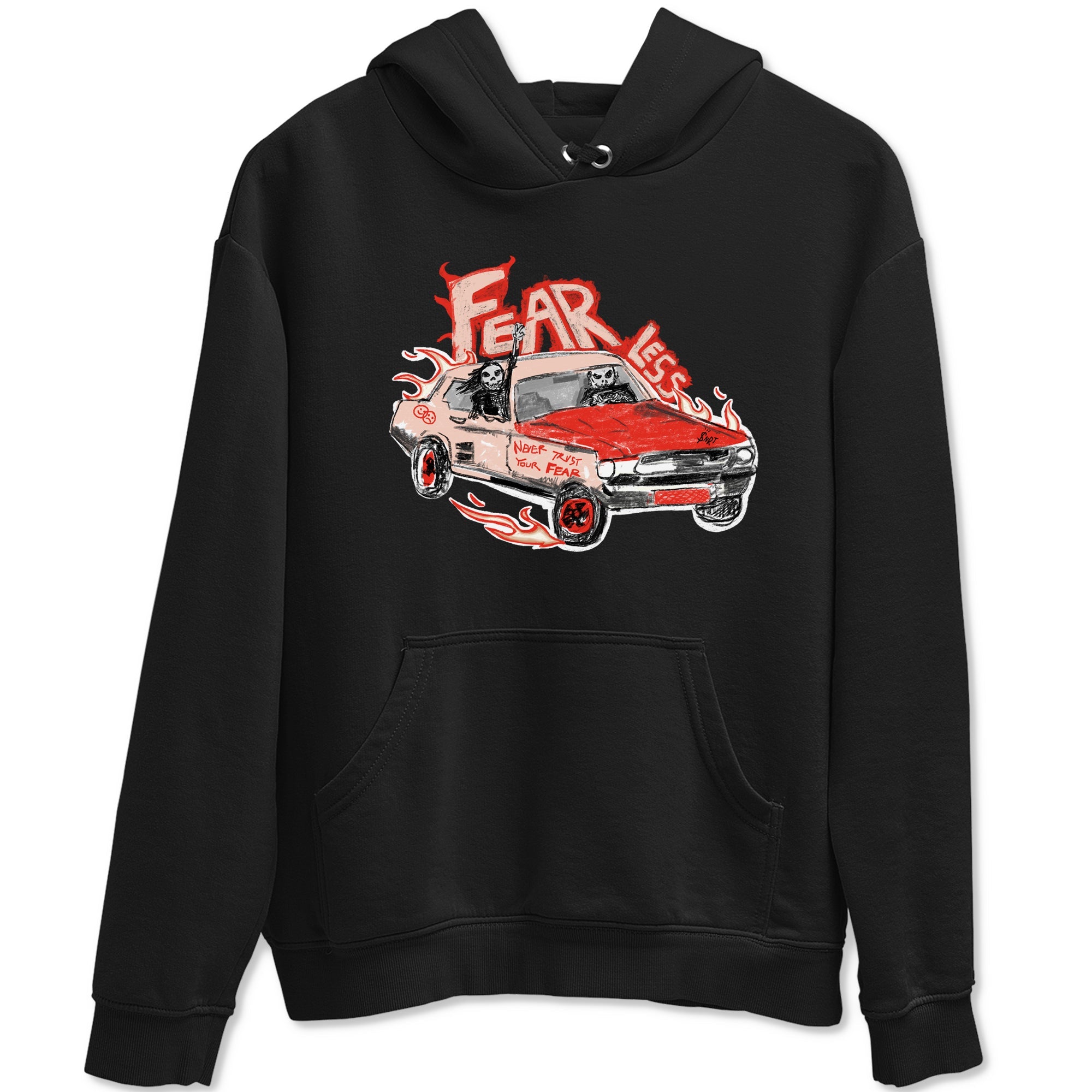 13s Dune Red shirts to match jordans Fearless Car sneaker match tees Air Jordan 13 Dune Red Drip Gear Zone streetwear brand Black 2 unisex cotton tee