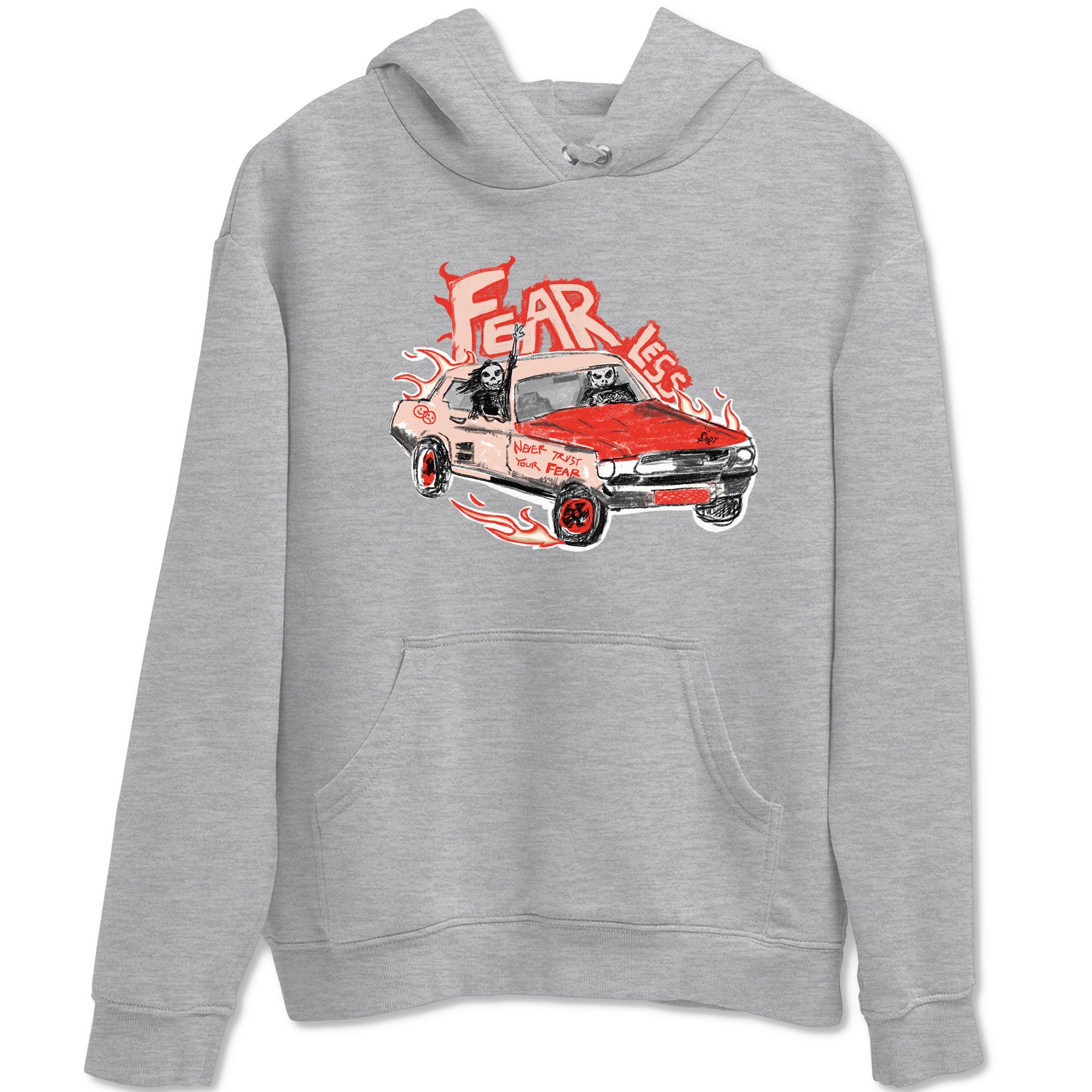 13s Dune Red shirts to match jordans Fearless Car sneaker match tees Air Jordan 13 Dune Red Drip Gear Zone streetwear brand Heather Grey 2 unisex cotton tee