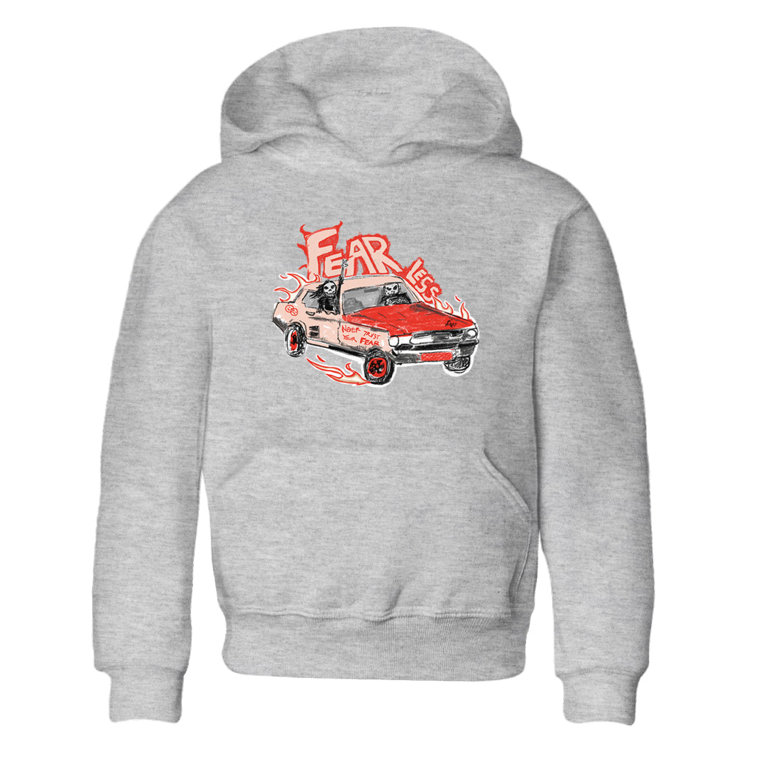 13s Dune Red shirts to match jordans Fearless Car sneaker match tees Air Jordan 13 Dune Red Drip Gear Zone streetwear brand Baby and Youth Heather Grey 2 cotton tee