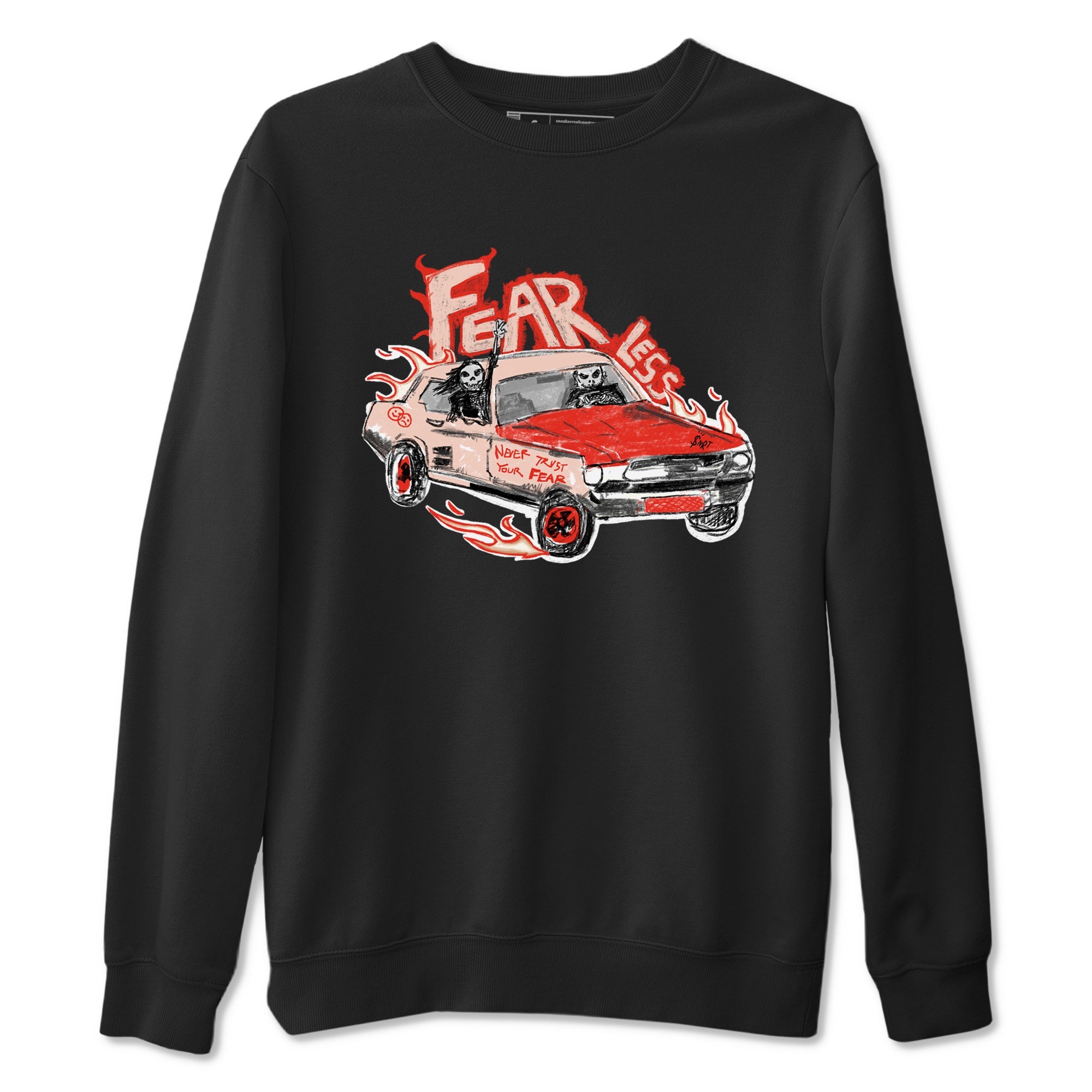 13s Dune Red shirts to match jordans Fearless Car sneaker match tees Air Jordan 13 Dune Red Drip Gear Zone streetwear brand Black 2 unisex cotton tee