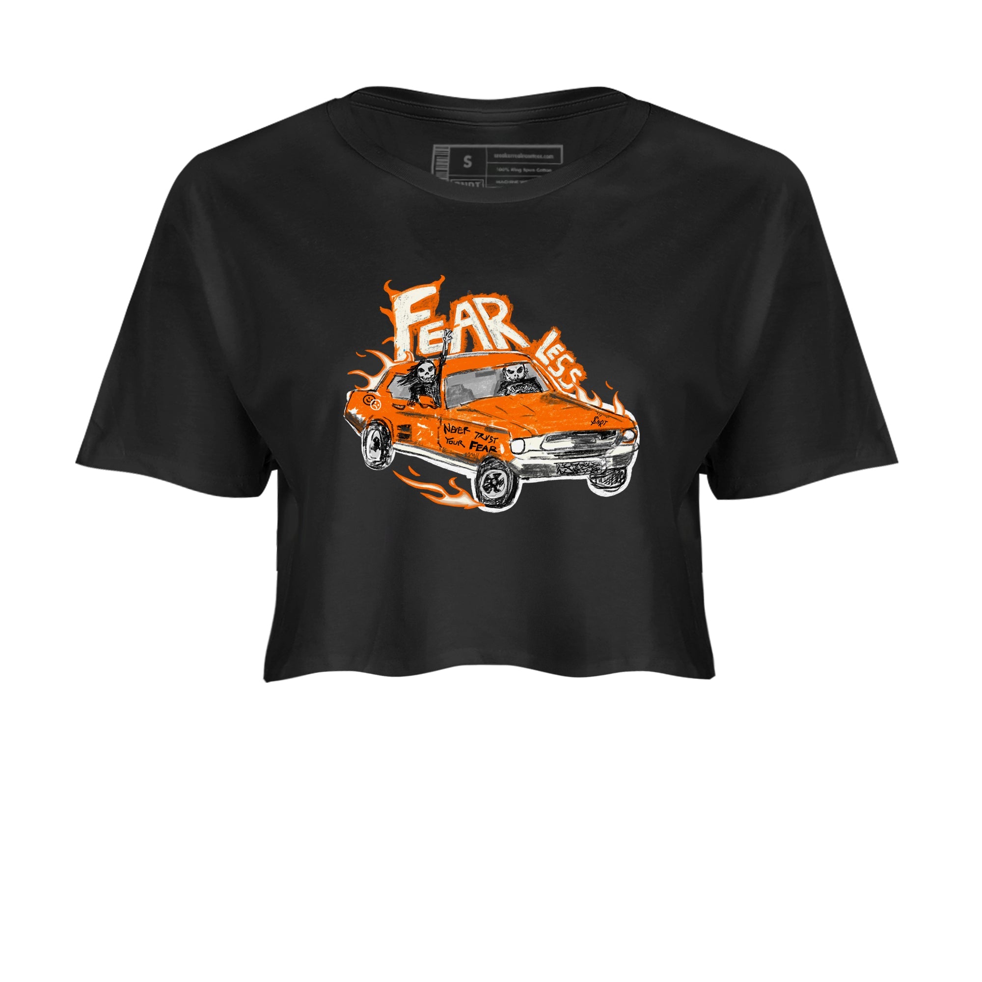 3s Georgia Peach shirt to match jordans Fearless Car sneaker tees Air Jordan 3 Georgia Peach Drip Gear Zone Black 2 crop length shirt