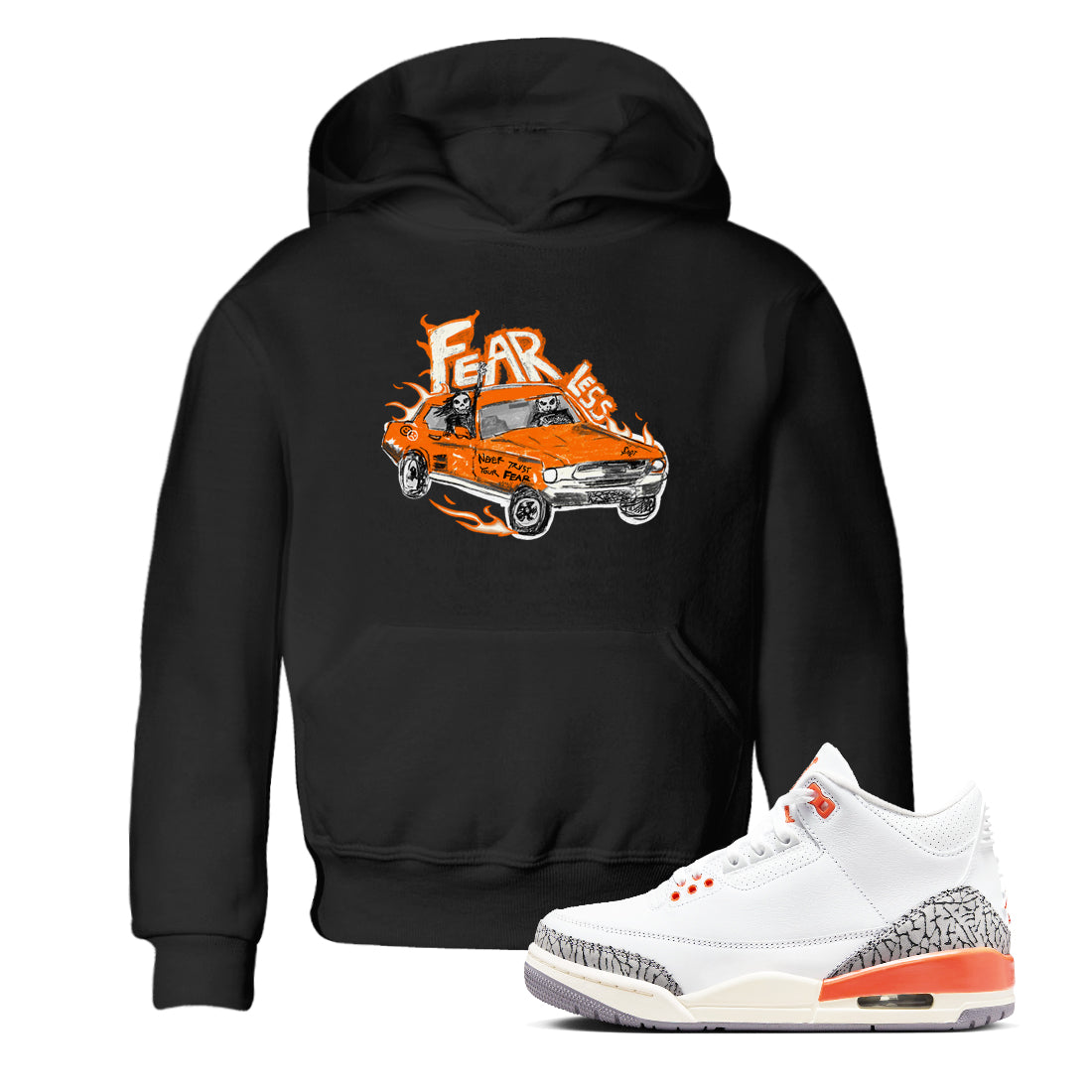 3s Georgia Peach shirt to match jordans Fearless Car sneaker tees Air Jordan 3 Georgia Peach Drip Gear Zone baby toddler Black 1 cotton Shirt