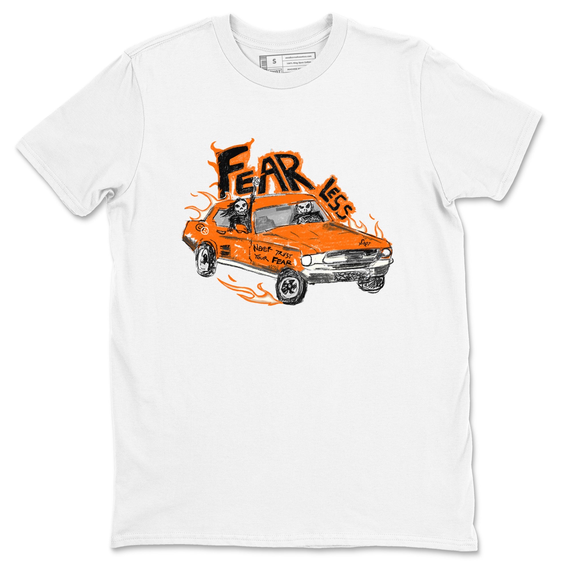 3s Georgia Peach shirt to match jordans Fearless Car sneaker tees Air Jordan 3 Georgia Peach Drip Gear Zone unisex cotton White 2 crew neck shirt