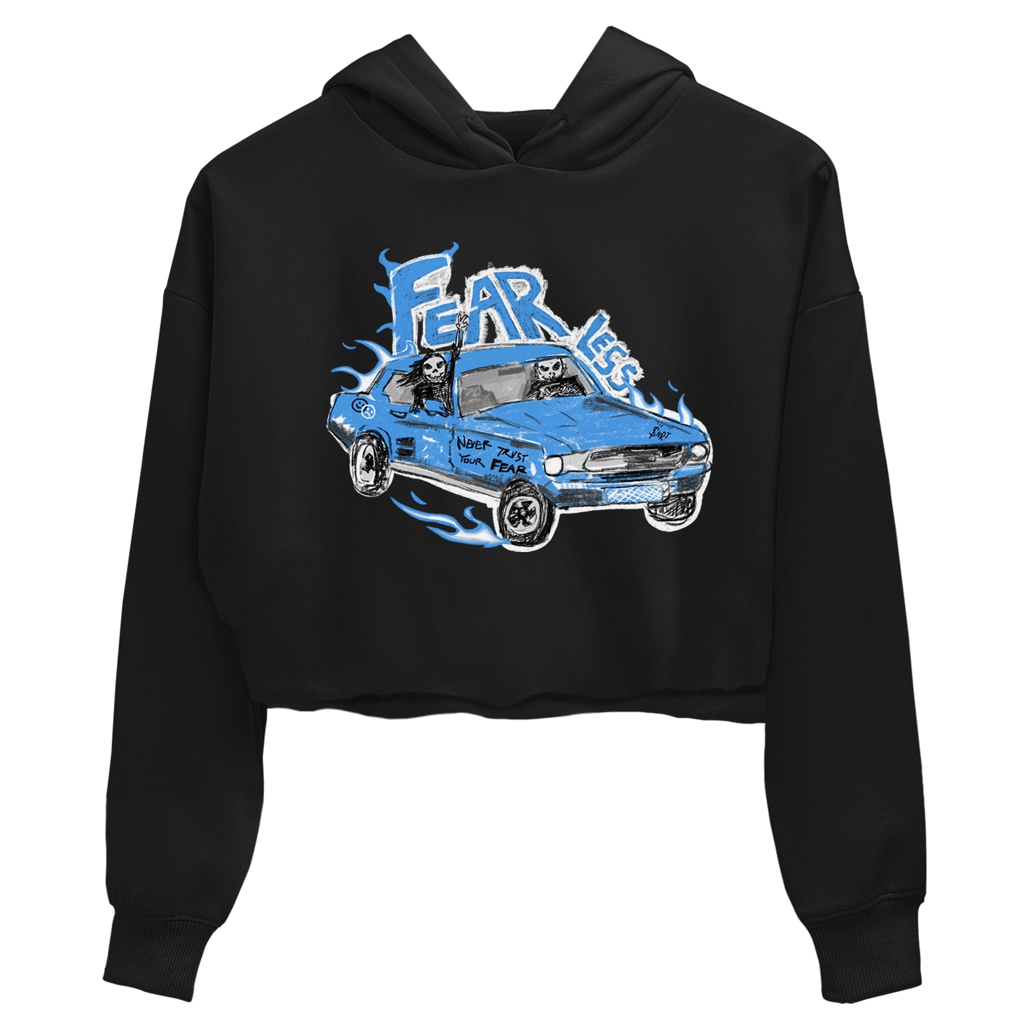 4s Military Blue shirt to match jordans Fearless Car sneaker tees Air Jordan 4 Military Blue Drip Gear Zone Black 2 crop length shirt