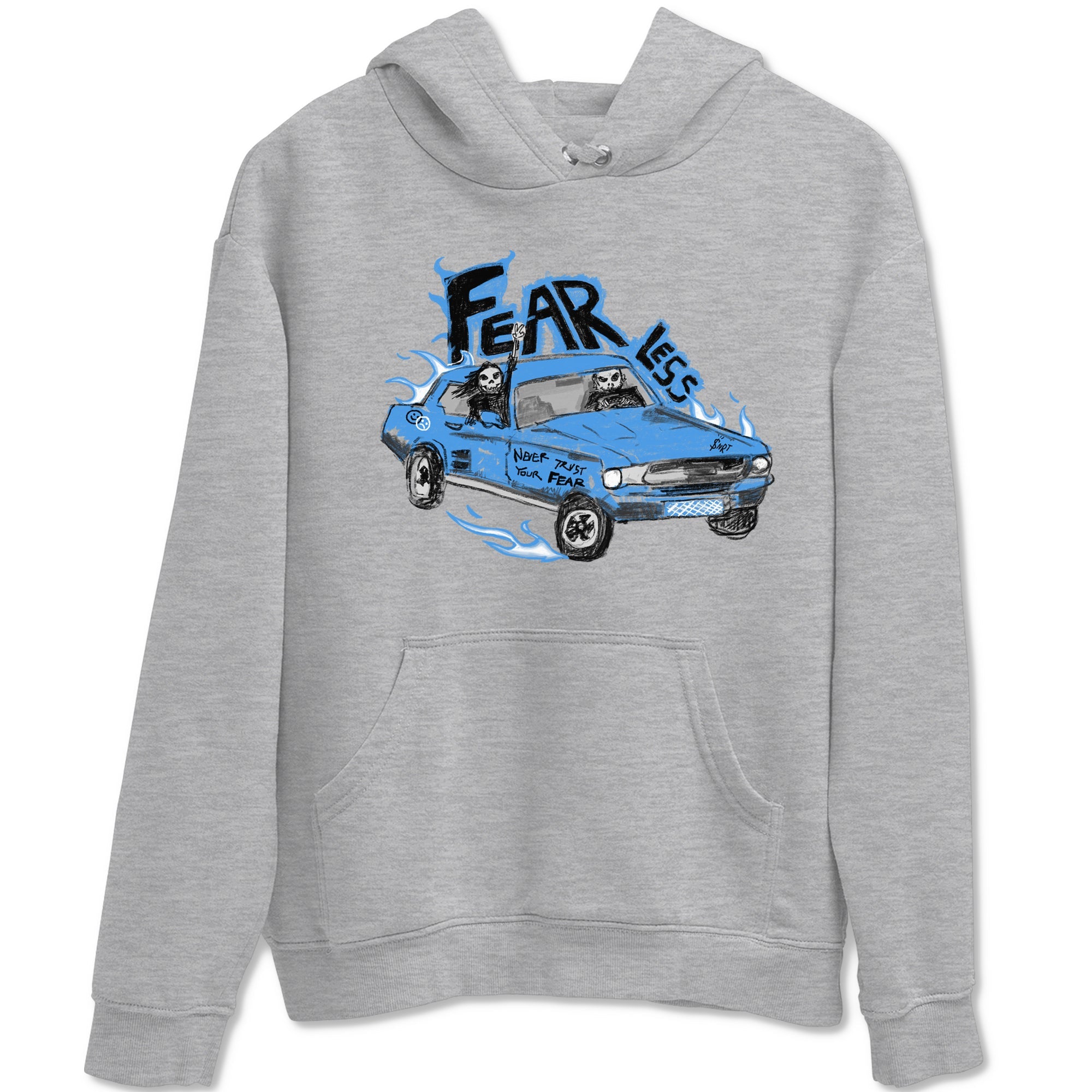4s Military Blue shirt to match jordans Fearless Car sneaker tees Air Jordan 4 Military Blue Drip Gear Zone unisex cotton Heather Grey 2 crew neck shirt