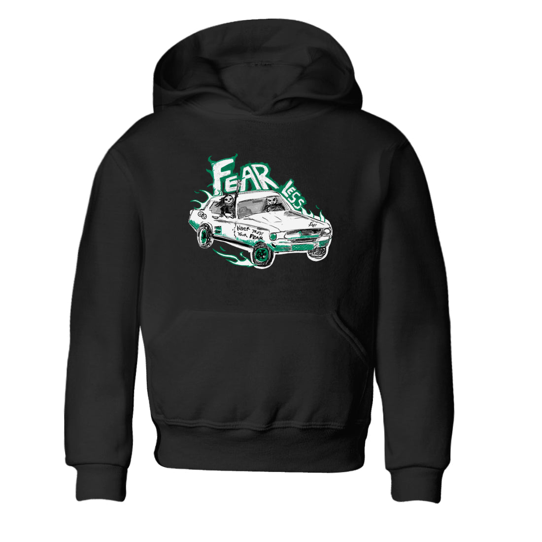 4s Oxidized Green shirts to match jordans Fearless Car sneaker match tees Air Jordan 4 Oxidized Green Drip Gear Zone streetwear brand Baby and Youth Black 2 cotton tee