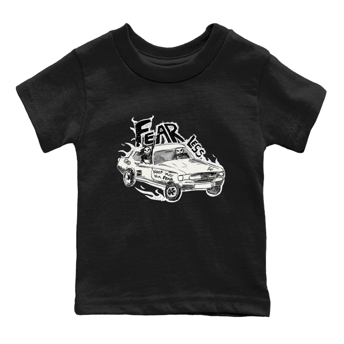 5s Sail shirt to match jordans Fearless Car sneaker tees Air Jordan 5 Sail Drip Gear Zone baby toddler Black 2 cotton Shirt
