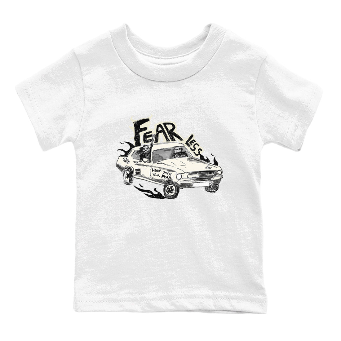 5s Sail shirt to match jordans Fearless Car sneaker tees Air Jordan 5 Sail Drip Gear Zone baby toddler White 2 cotton Shirt