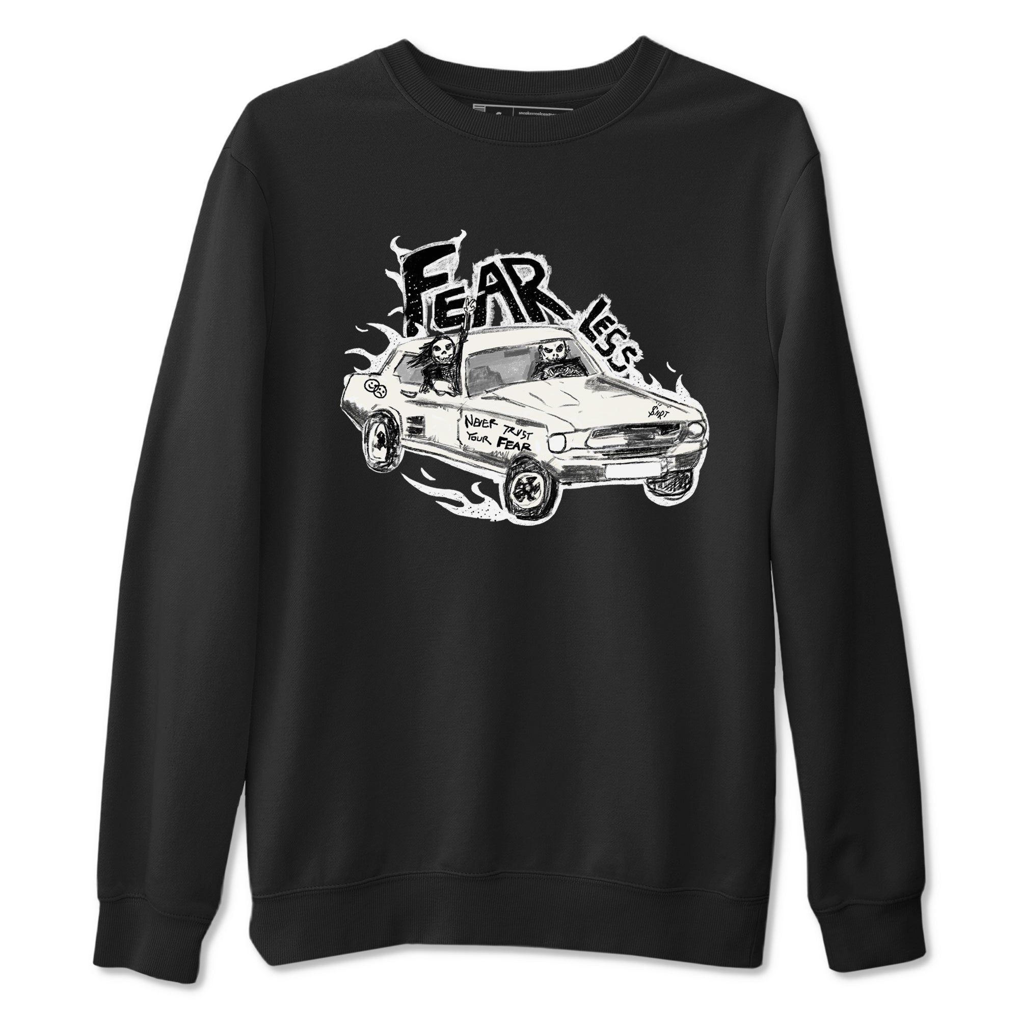 5s Sail shirt to match jordans Fearless Car sneaker tees Air Jordan 5 Sail Drip Gear Zone unisex cotton Black 2 crew neck shirt