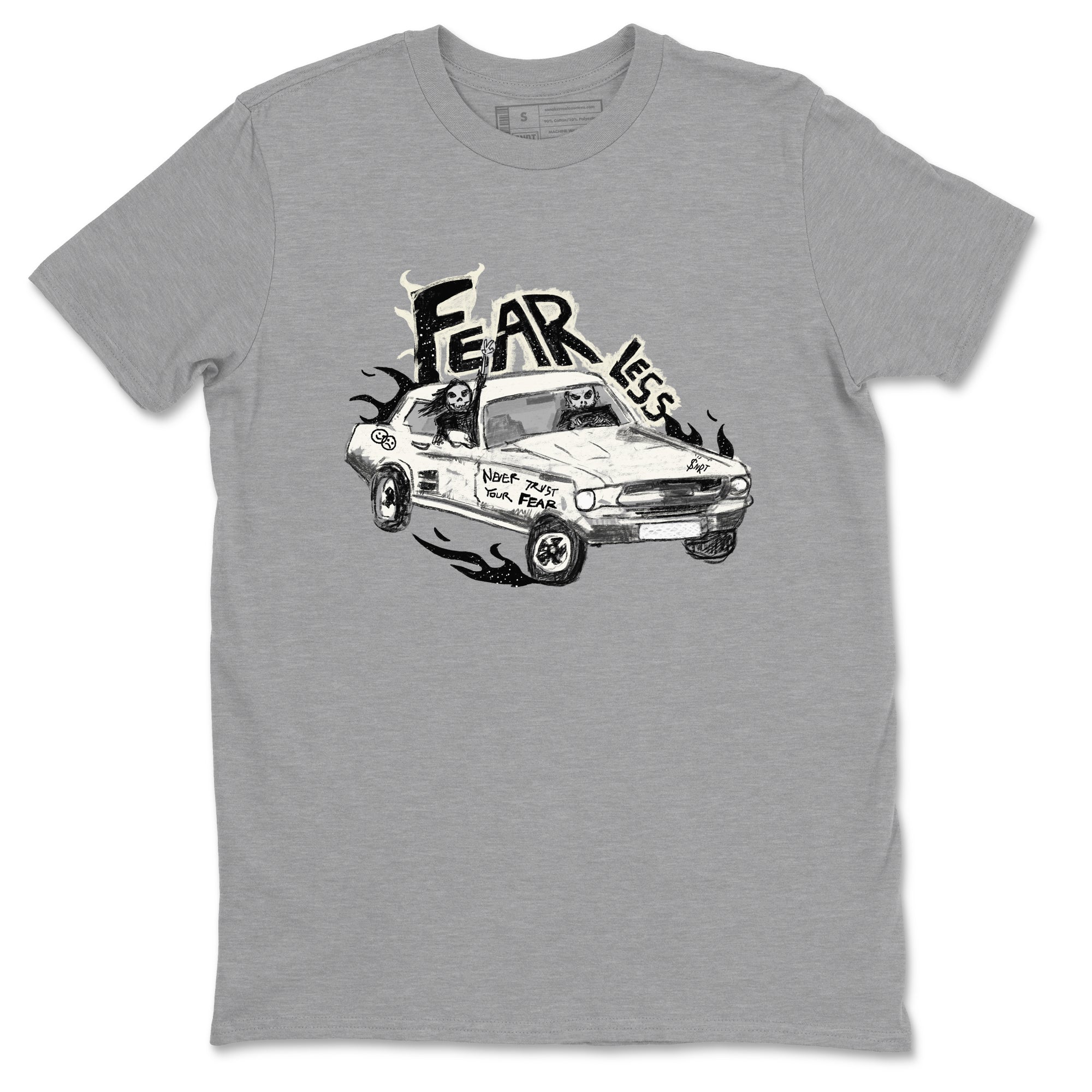 5s Sail shirt to match jordans Fearless Car sneaker tees Air Jordan 5 Sail Drip Gear Zone unisex cotton Heather Grey 2 crew neck shirt