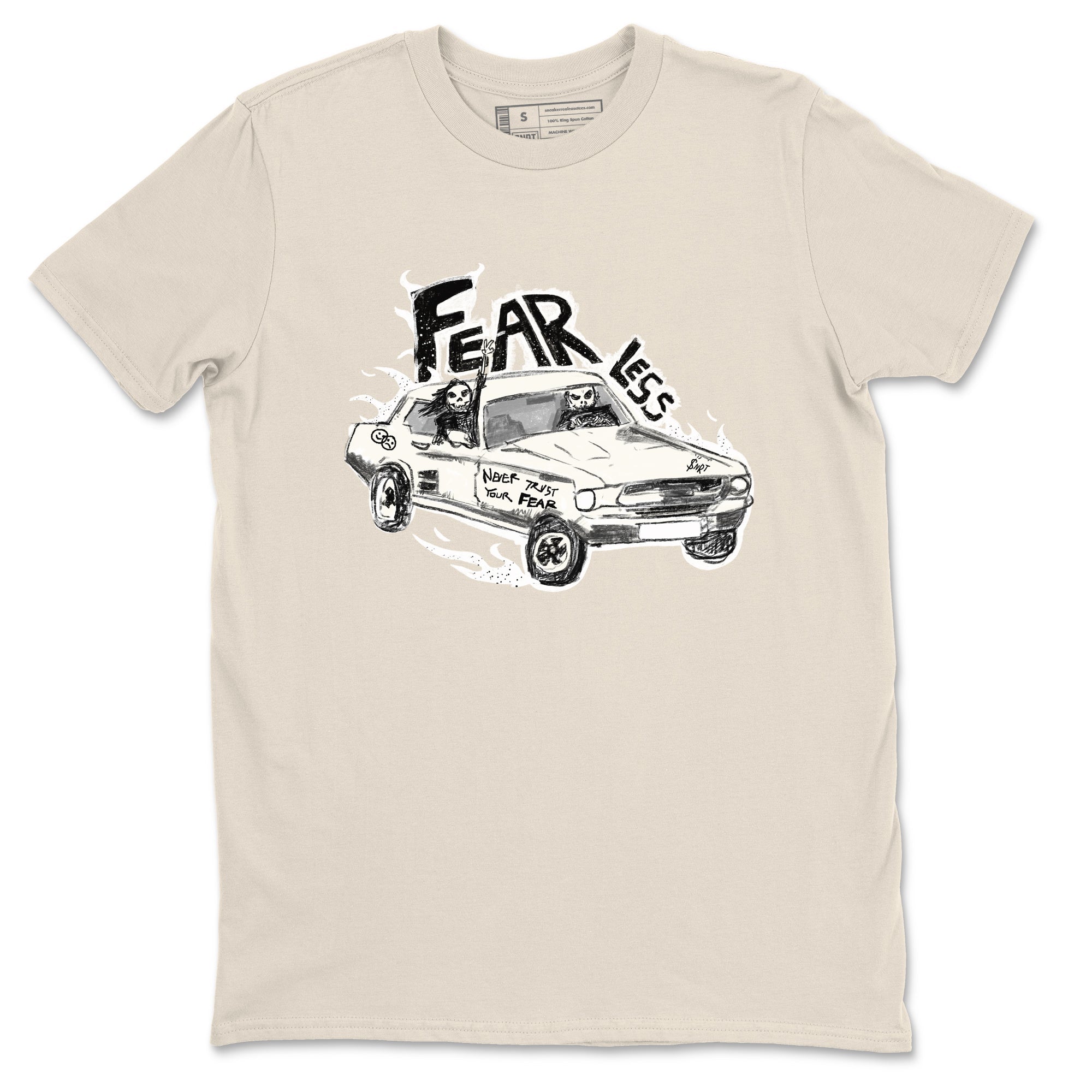 5s Sail shirt to match jordans Fearless Car sneaker tees Air Jordan 5 Sail Drip Gear Zone unisex cotton Natural 2 crew neck shirt
